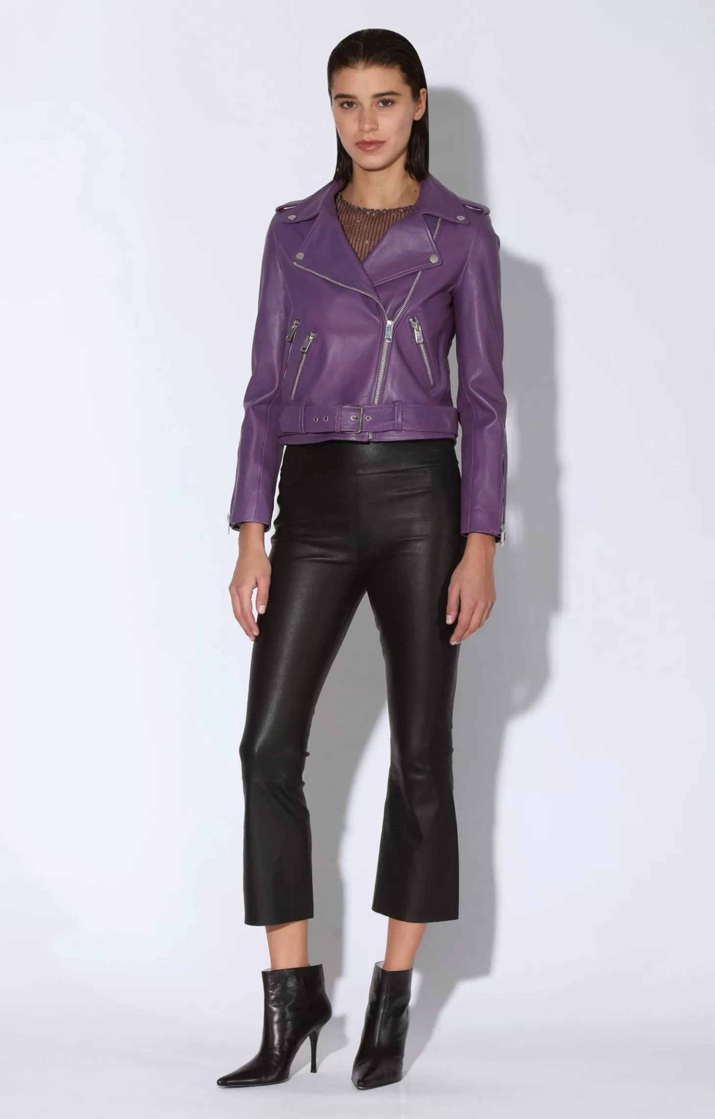 Allison Jacket, Amethyst-Leather>Walter Baker Fashion