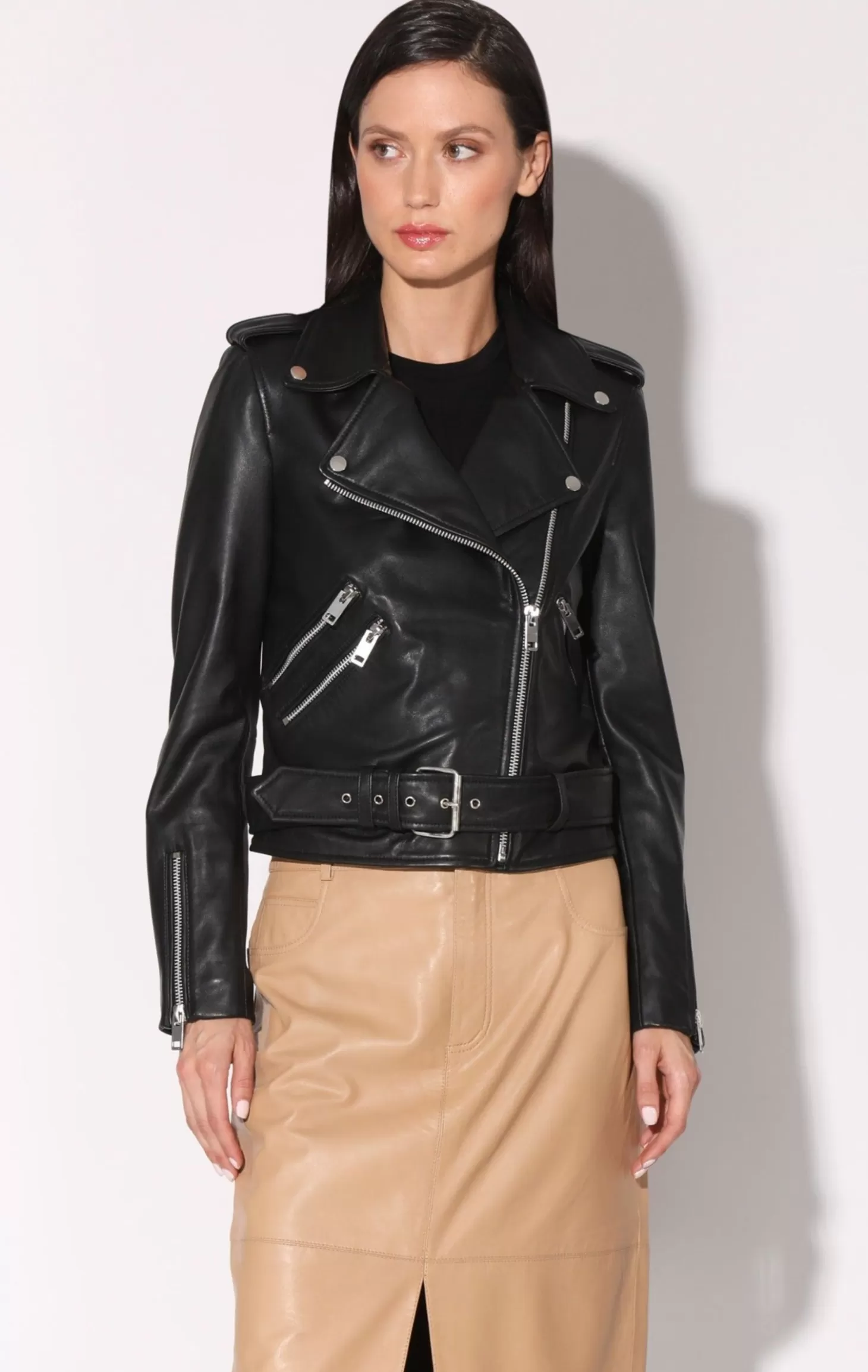 Allison Jacket, Black-Leather>Walter Baker Shop