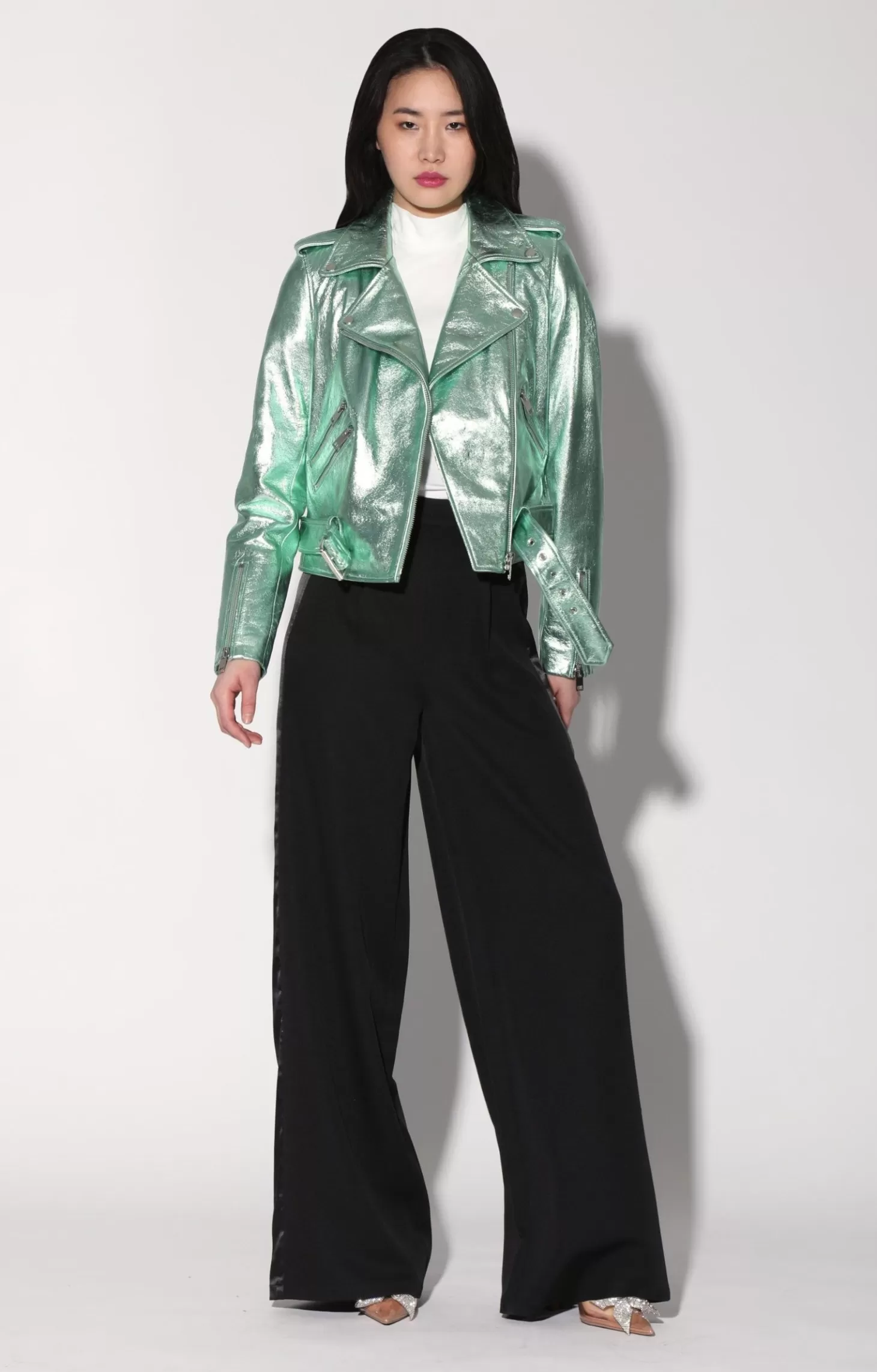 Allison Jacket, Mint Metallic-Leather>Walter Baker Best