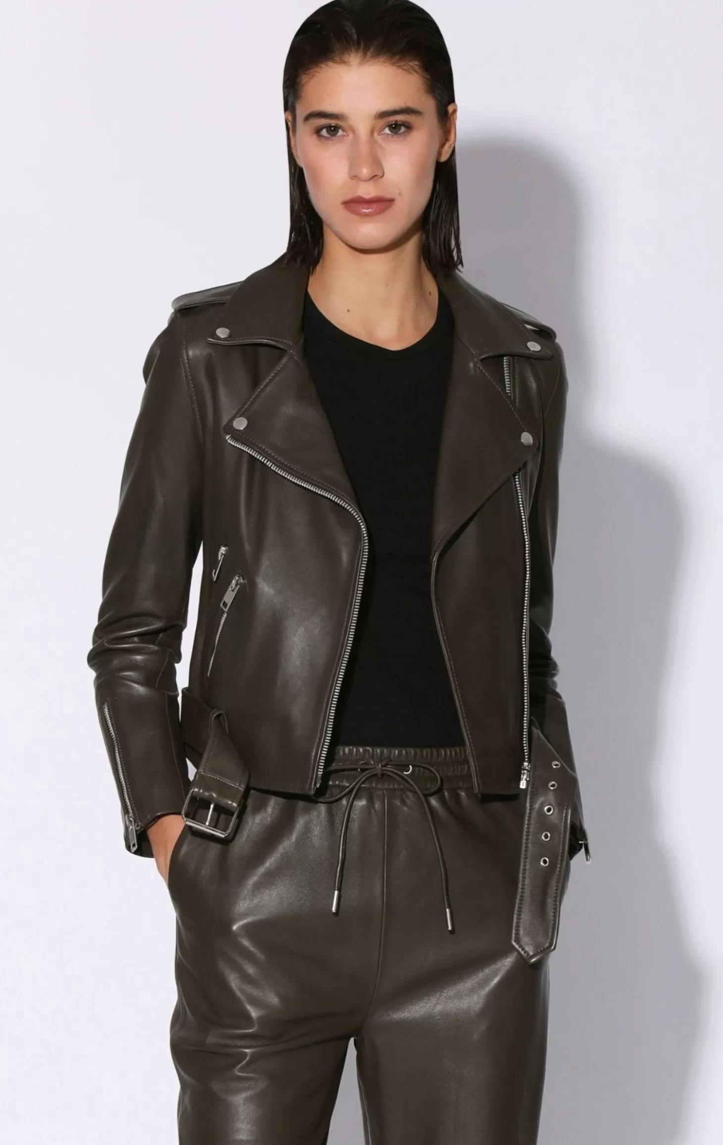 Allison Jacket, Moss-Leather>Walter Baker Shop