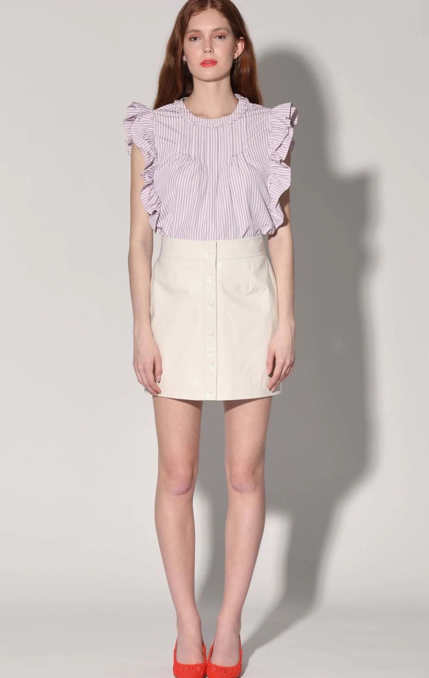 Amy Skirt, Oyster Patent-Leather>Walter Baker Best