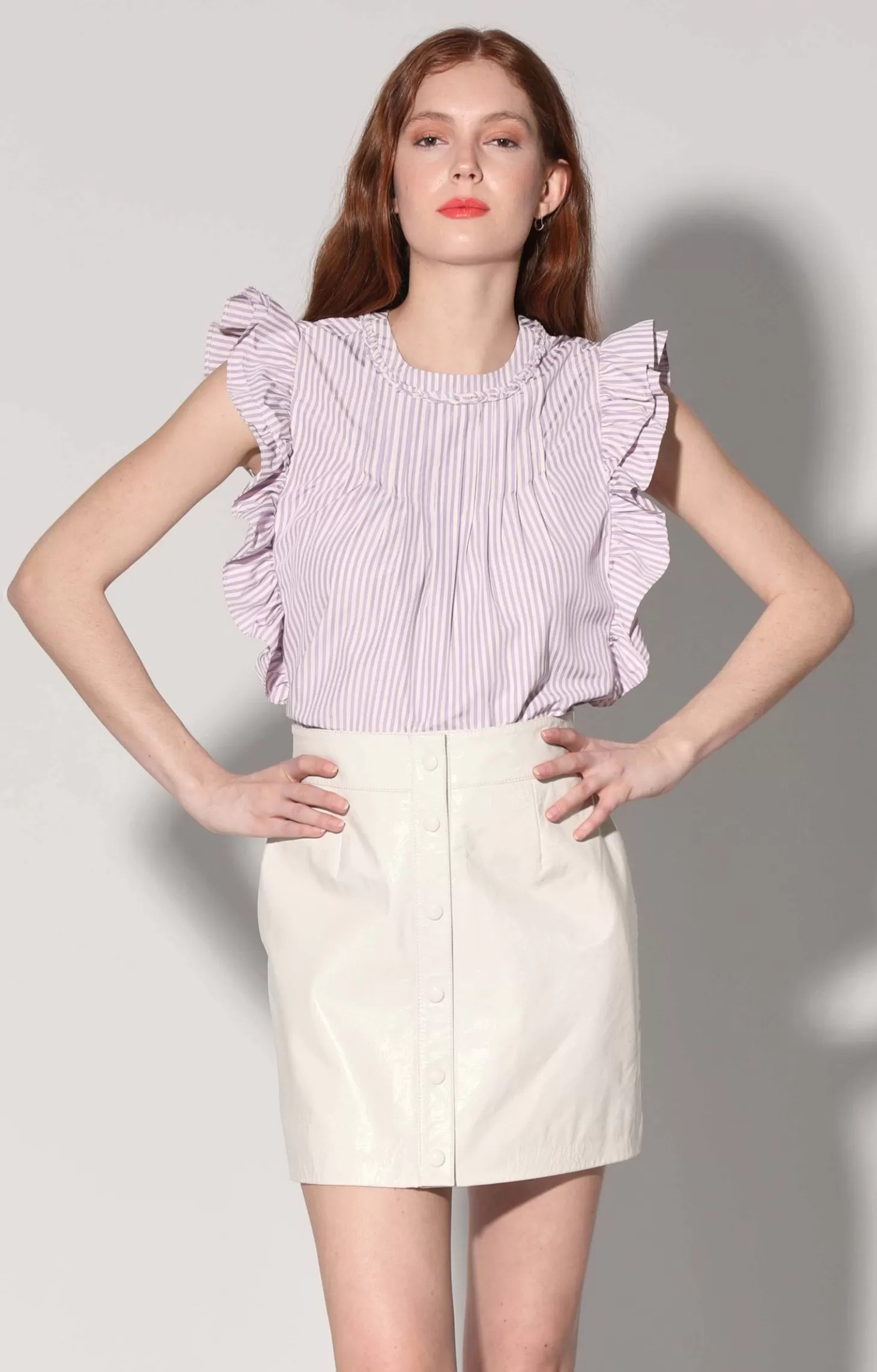 Amy Skirt, Oyster Patent-Leather>Walter Baker Best