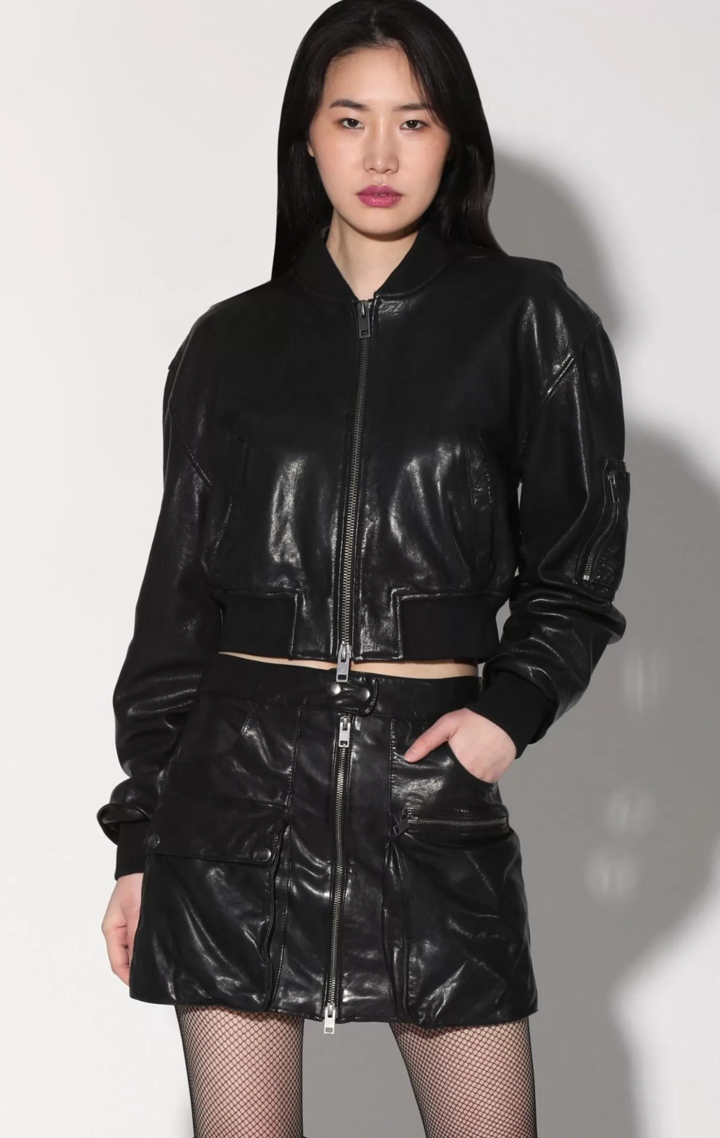 Andrea Jacket, Black-Leather>Walter Baker Shop