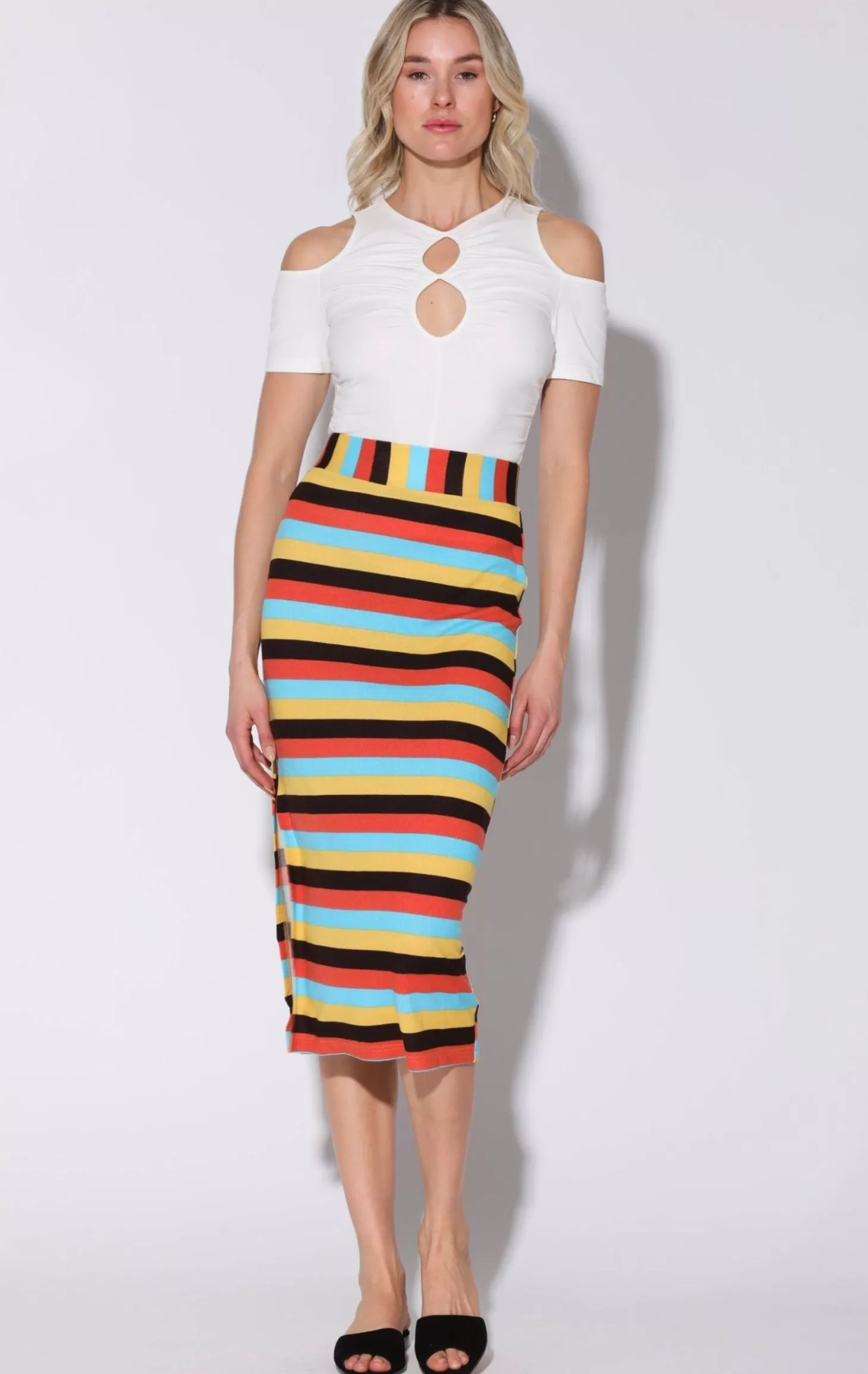 Annika Skirt, Mod Stripe Knit>Walter Baker Store