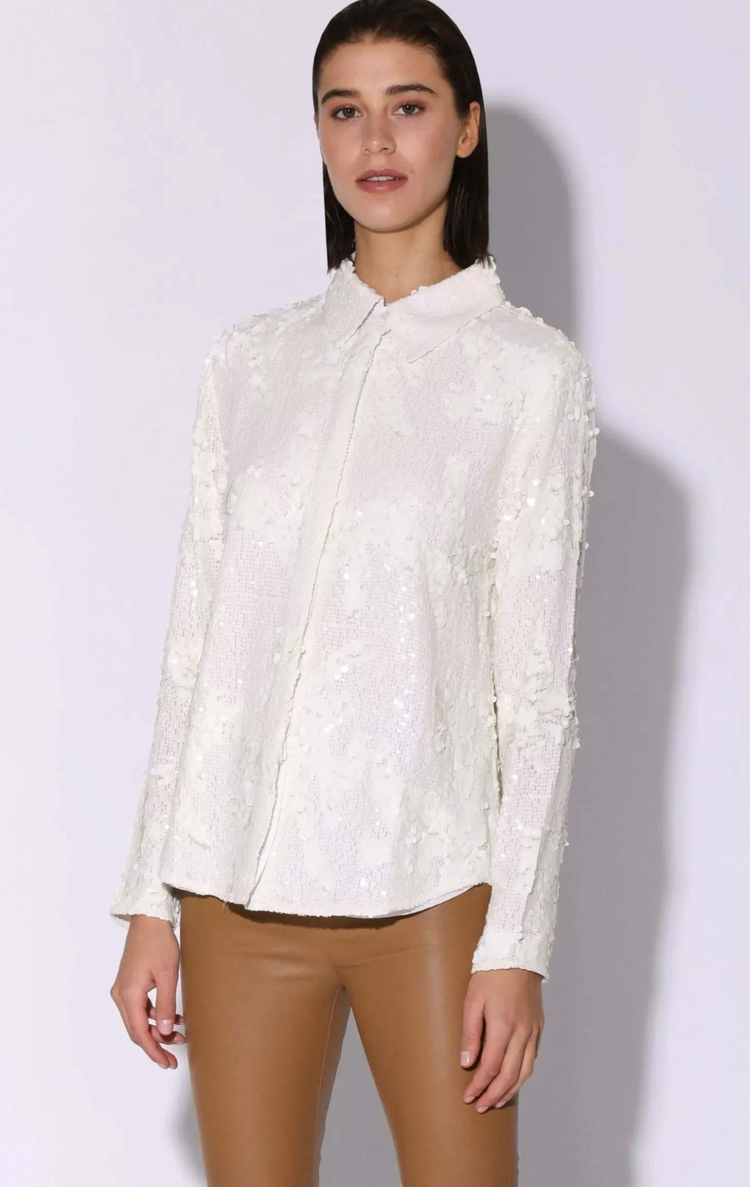 Athena Top, Vanilla Cloud Sequin>Walter Baker New