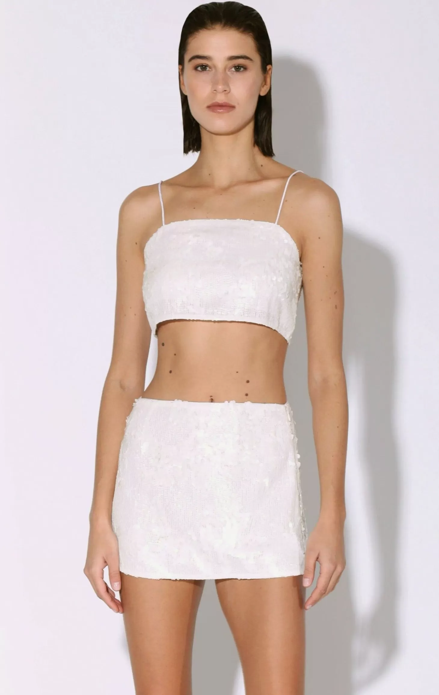 Audrine Top, Vanilla Cloud Sequin>Walter Baker Store