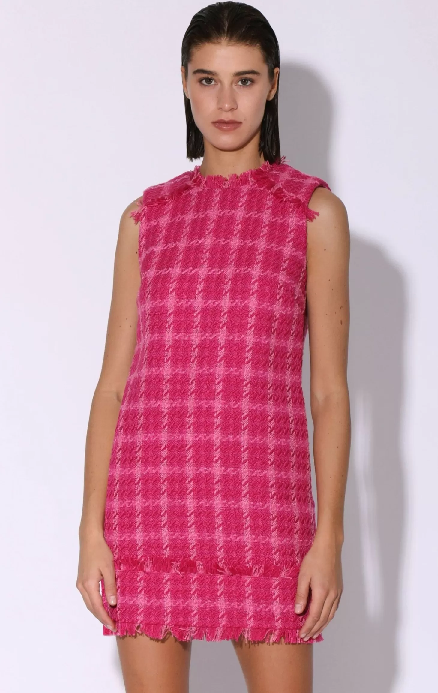 Bethani Dress, Magenta Electric Tweed>Walter Baker Store