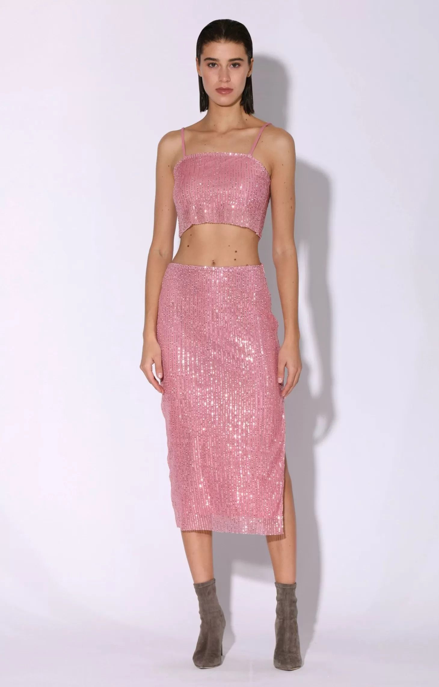 Crista Skirt, City Sequin Rose>Walter Baker Discount