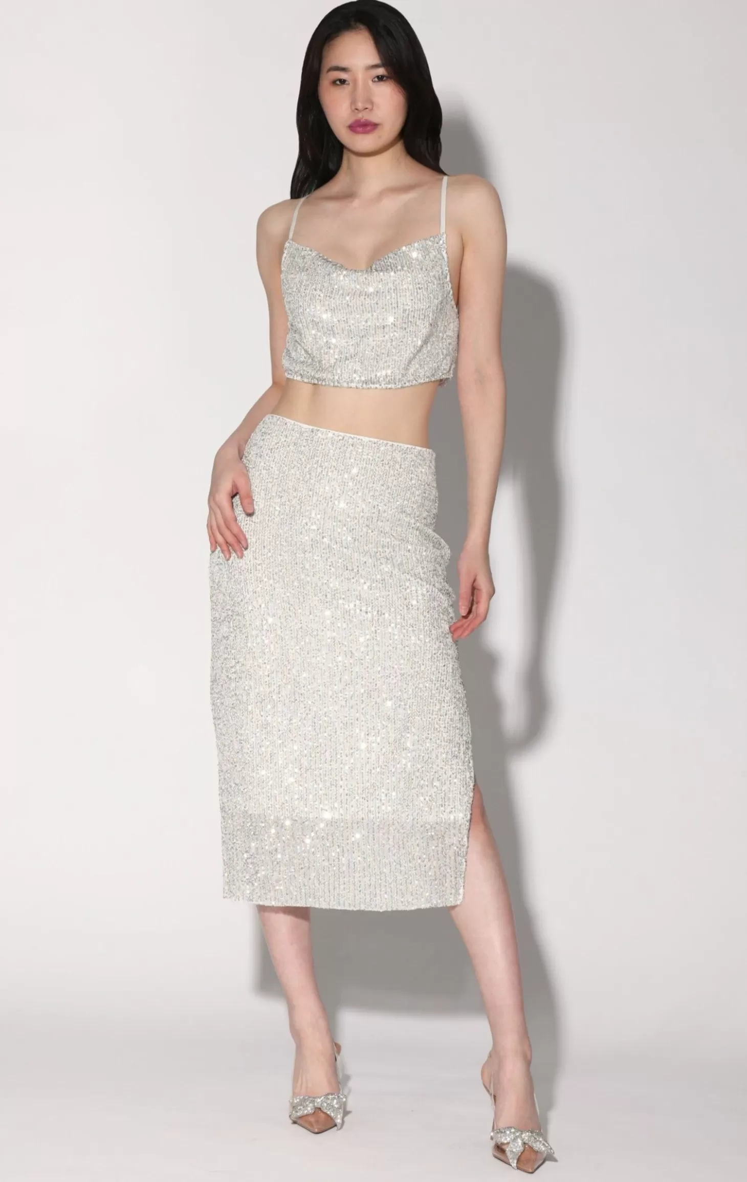 Crista Skirt, Ice Sequin>Walter Baker Discount