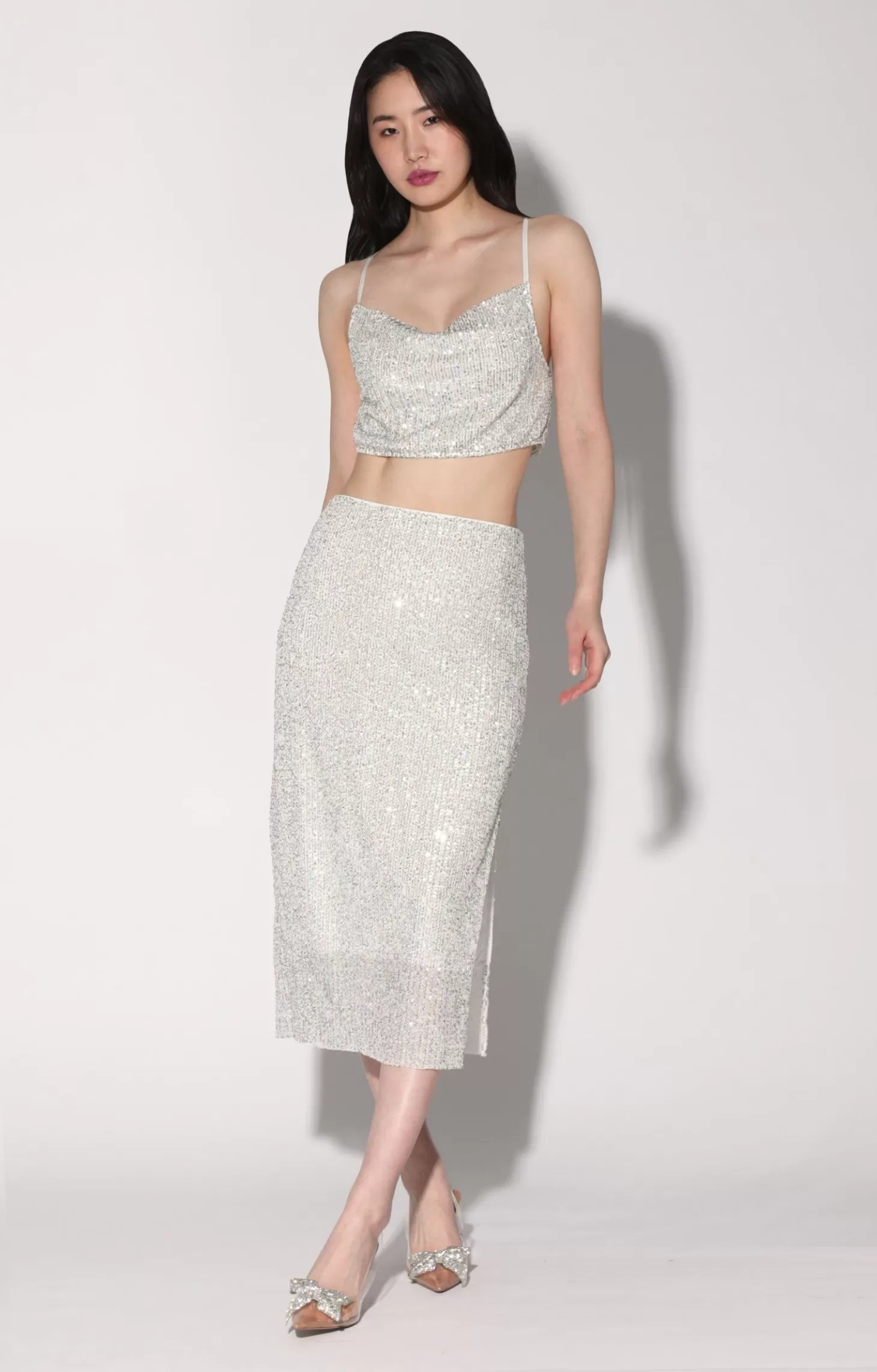 Crista Skirt, Ice Sequin>Walter Baker Discount