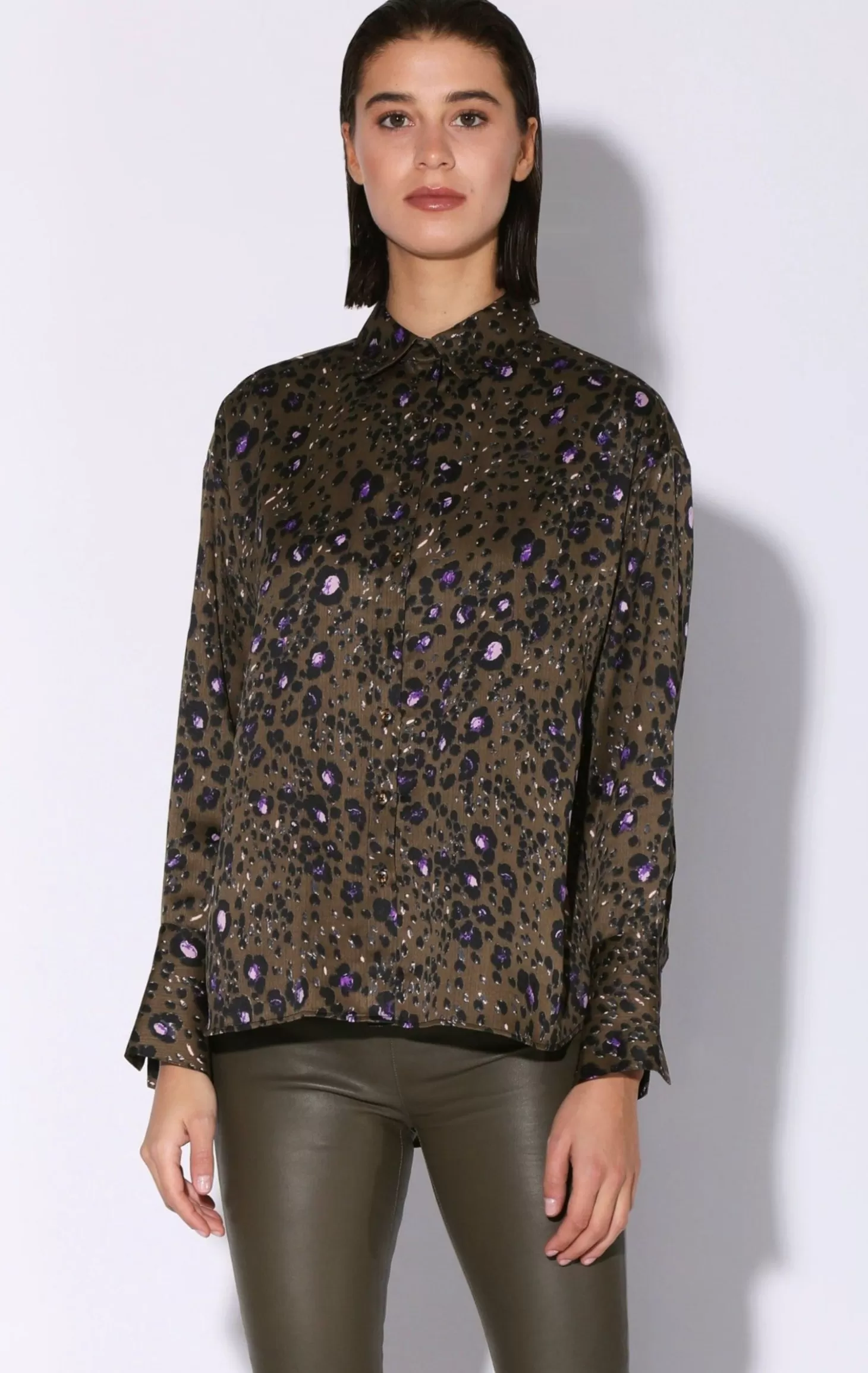 Delisse Top, Olive Leopard>Walter Baker Flash Sale