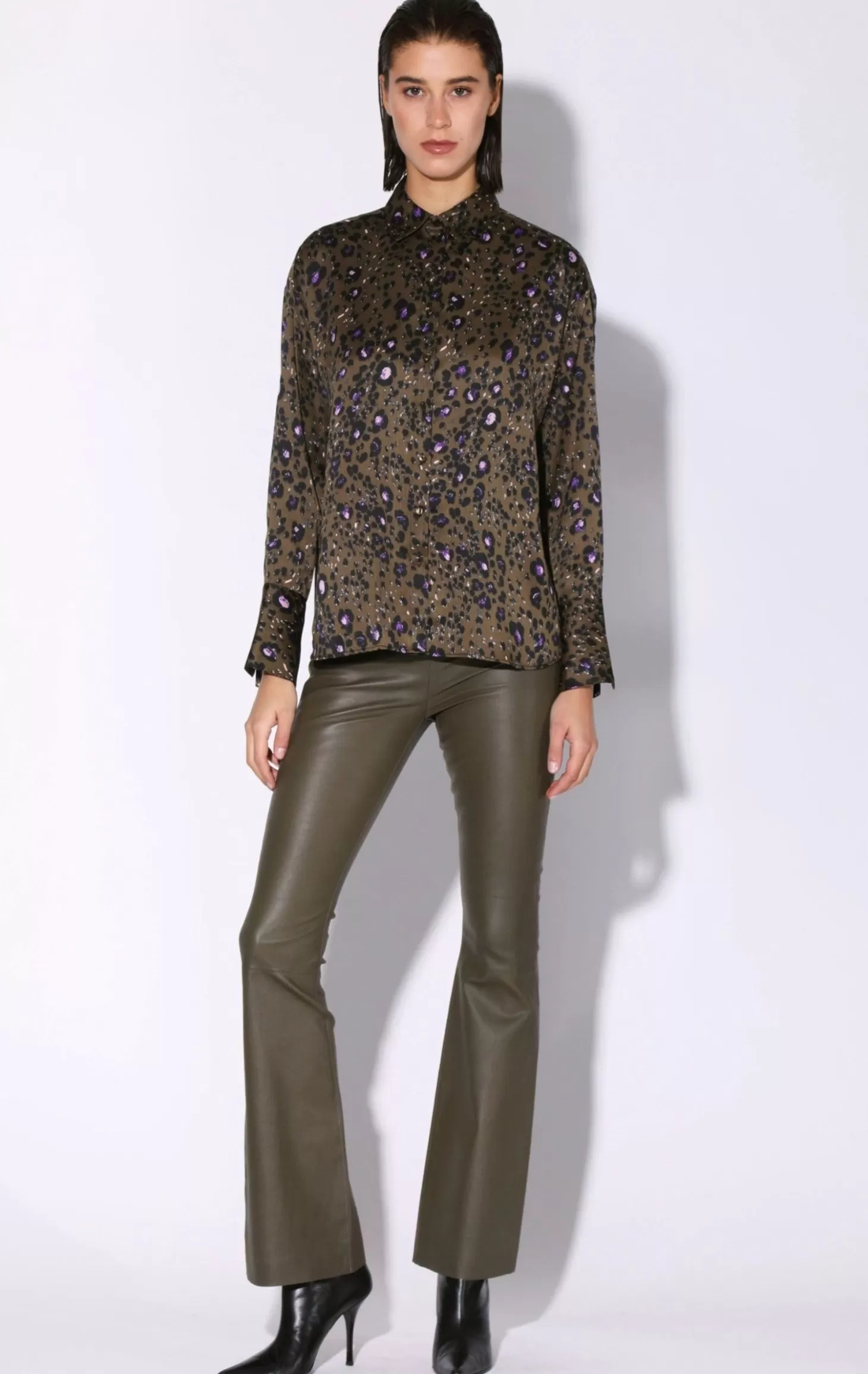 Delisse Top, Olive Leopard>Walter Baker Flash Sale