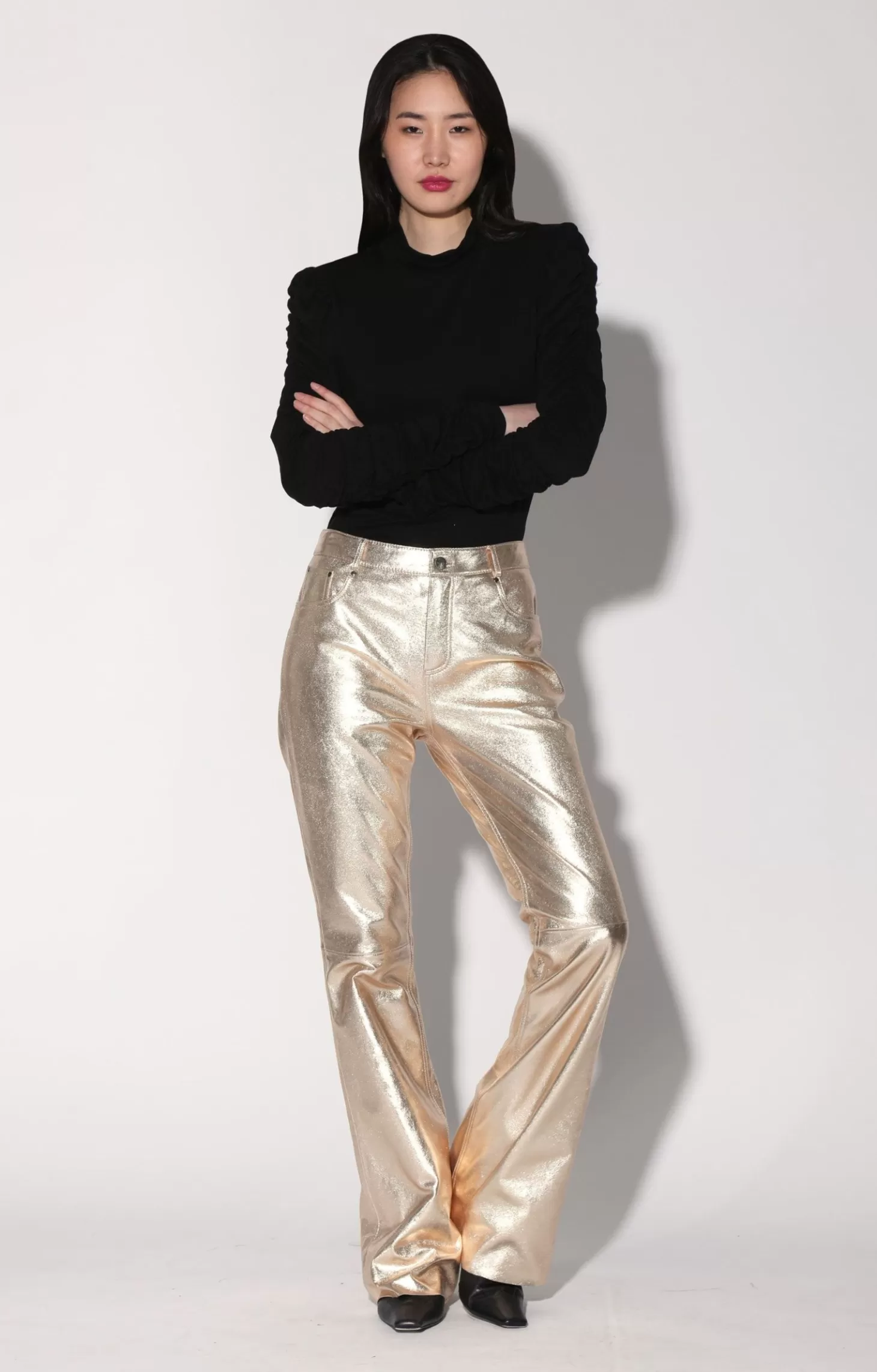 Dimitri Pant, Gold-Leather>Walter Baker New