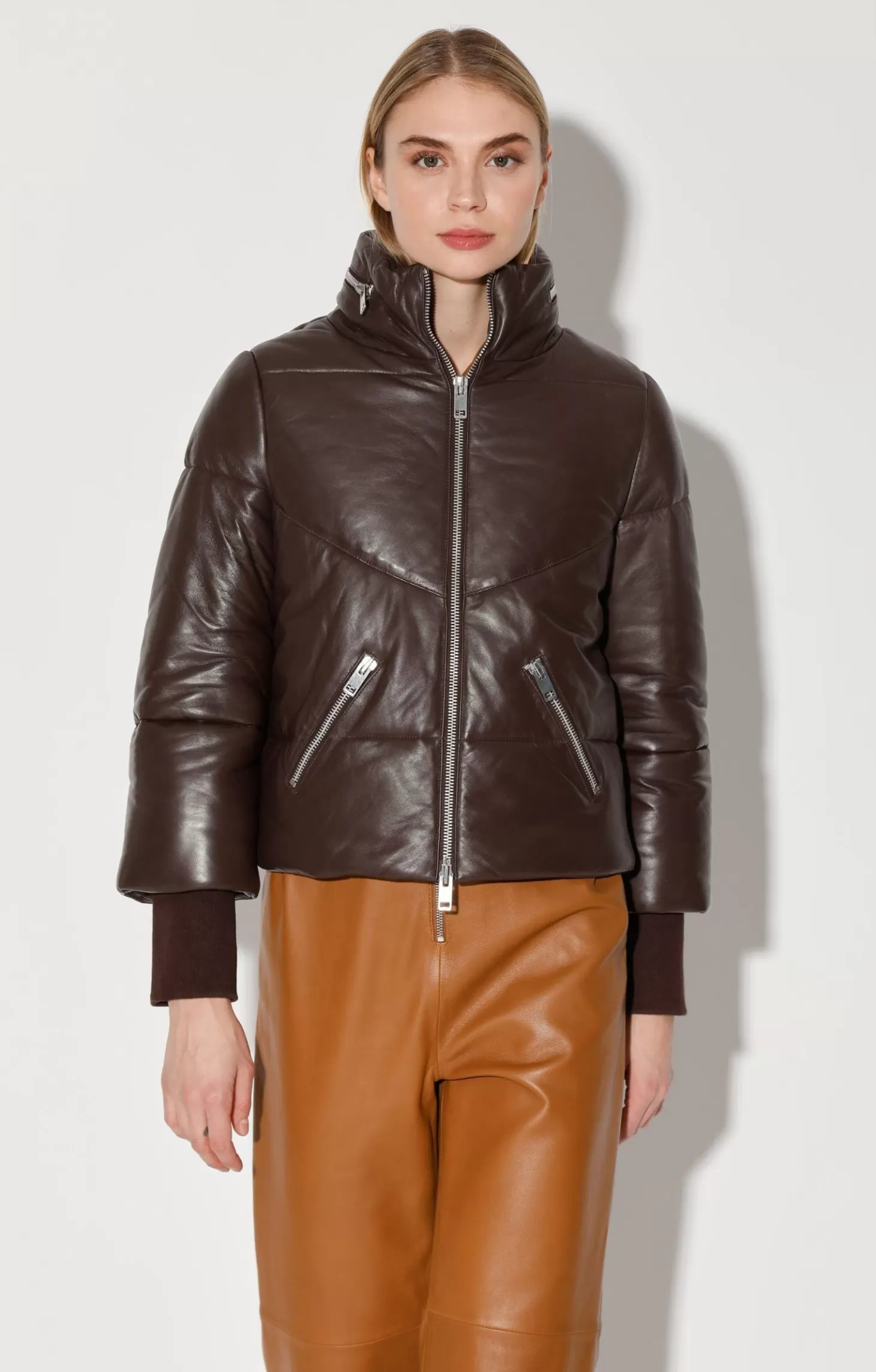 Edwina Jacket, Mocha-Leather>Walter Baker Cheap