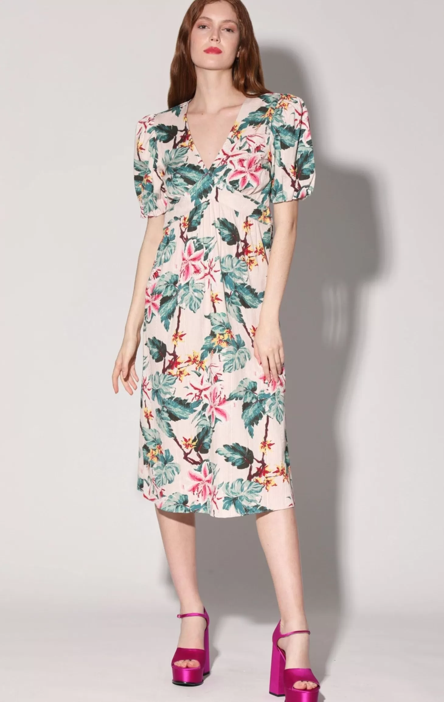 Fabienne Dress, Blush Azalea>Walter Baker Outlet