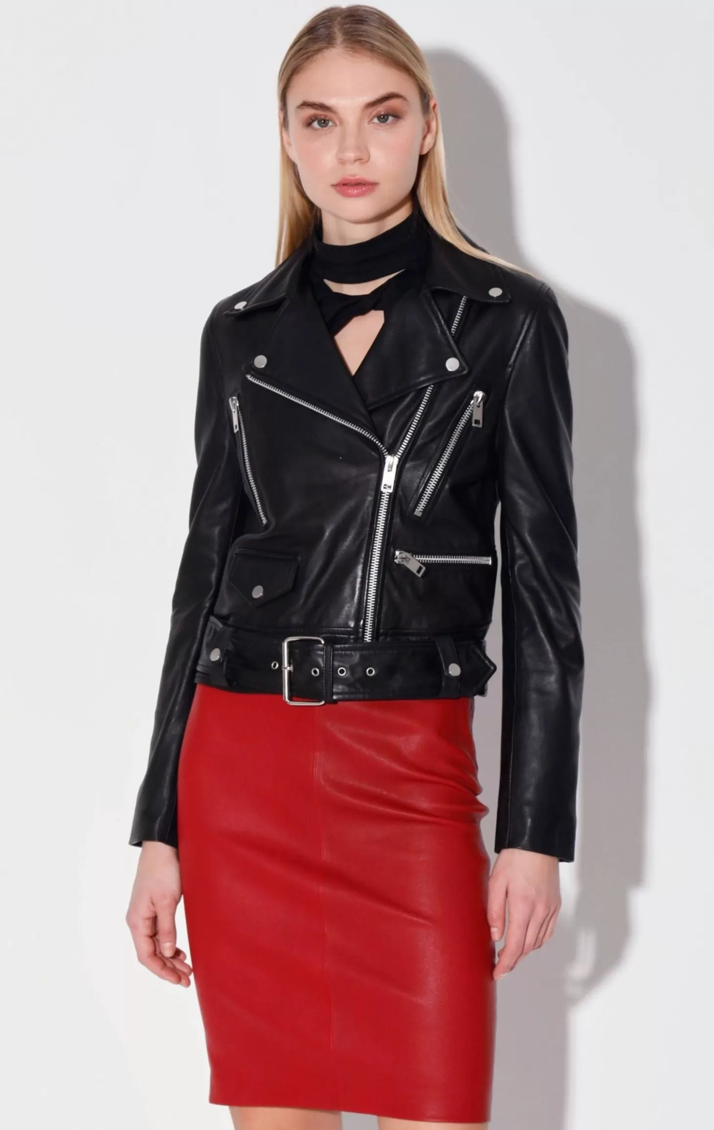 Flissy Jacket, Black-Leather>Walter Baker Shop