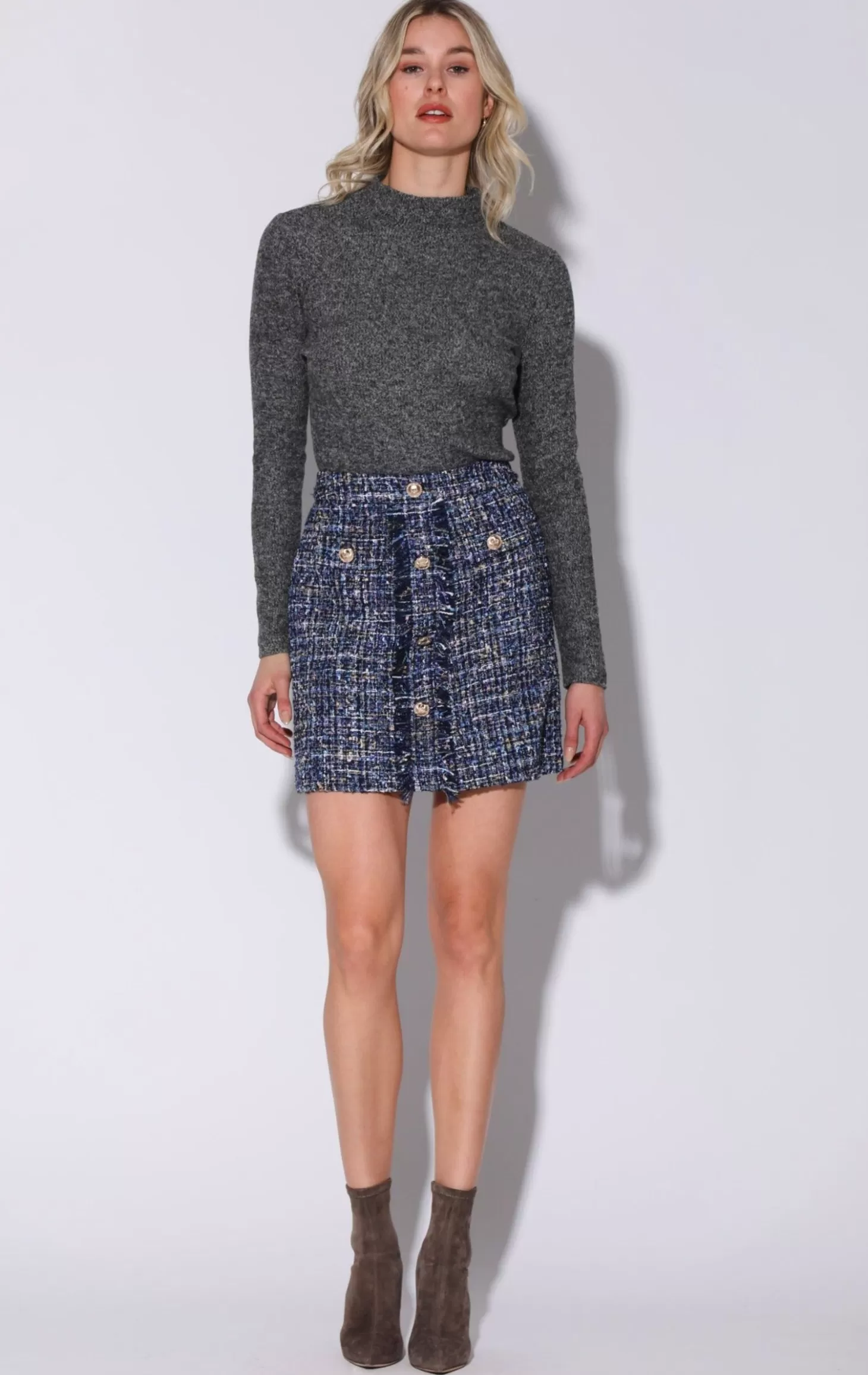 Iliana Skirt, Aurora Tweed>Walter Baker Store