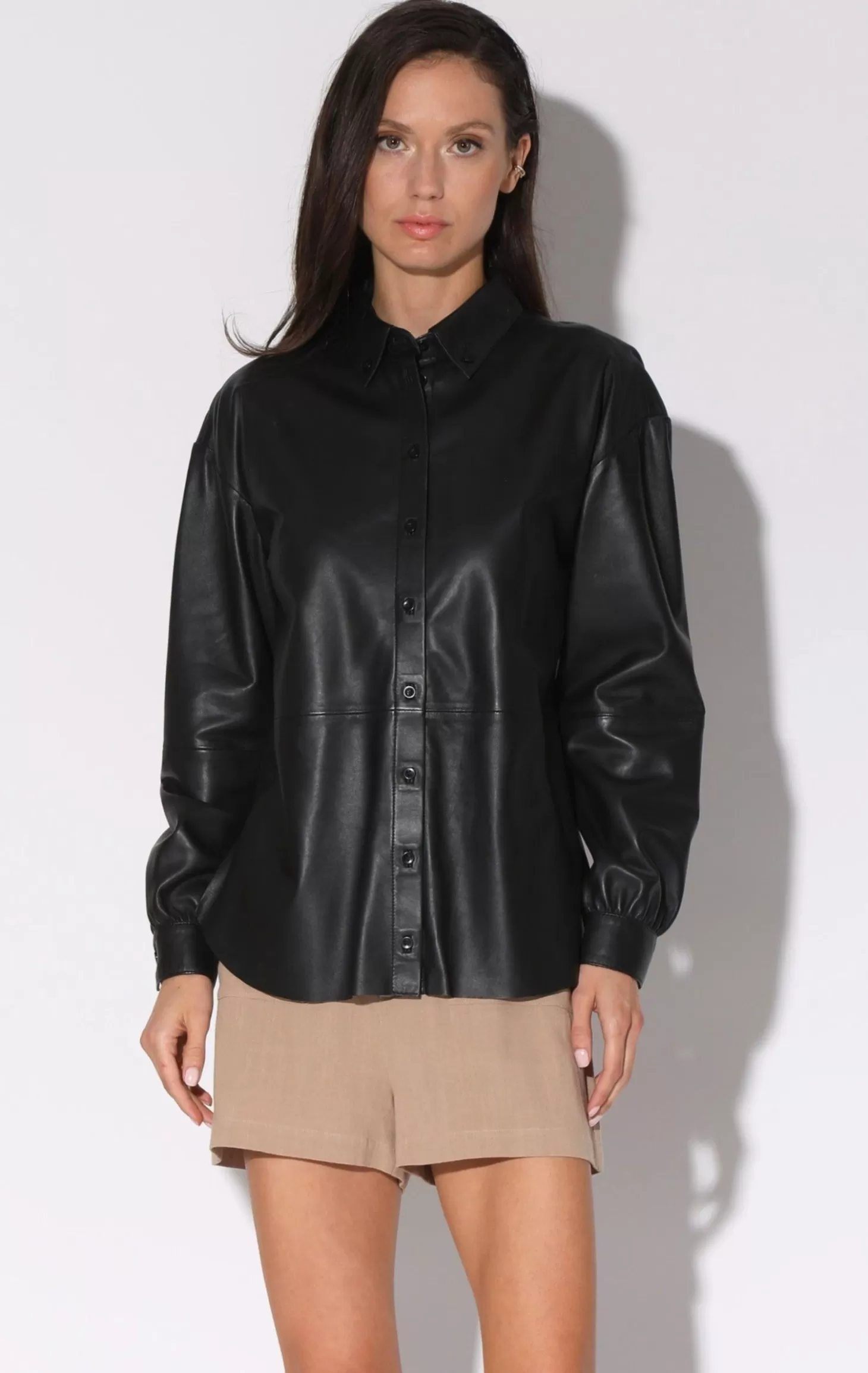 Jaycee Top, Black-Leather>Walter Baker Shop