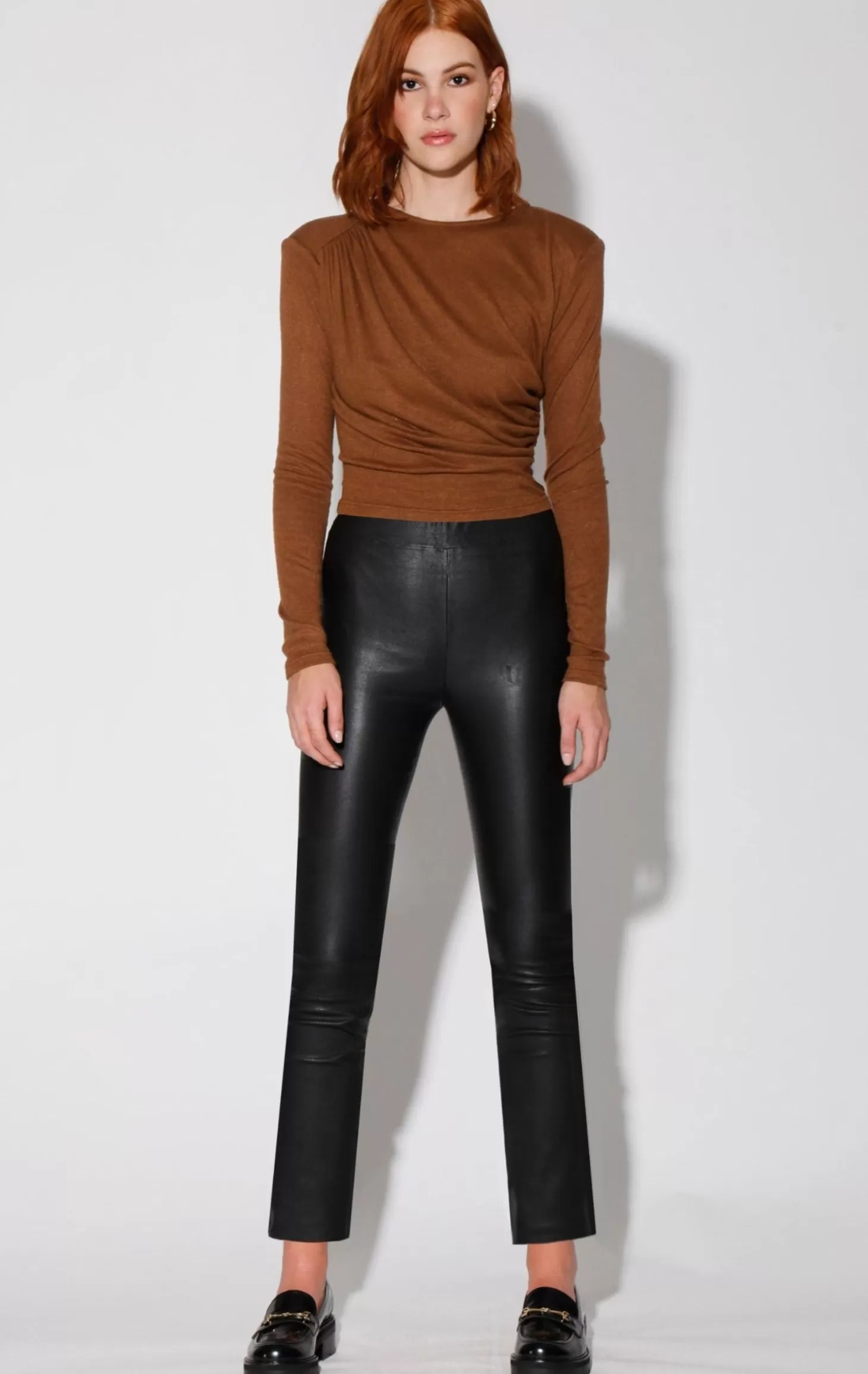 Karina Pant, Black-Stretch Leather>Walter Baker Sale