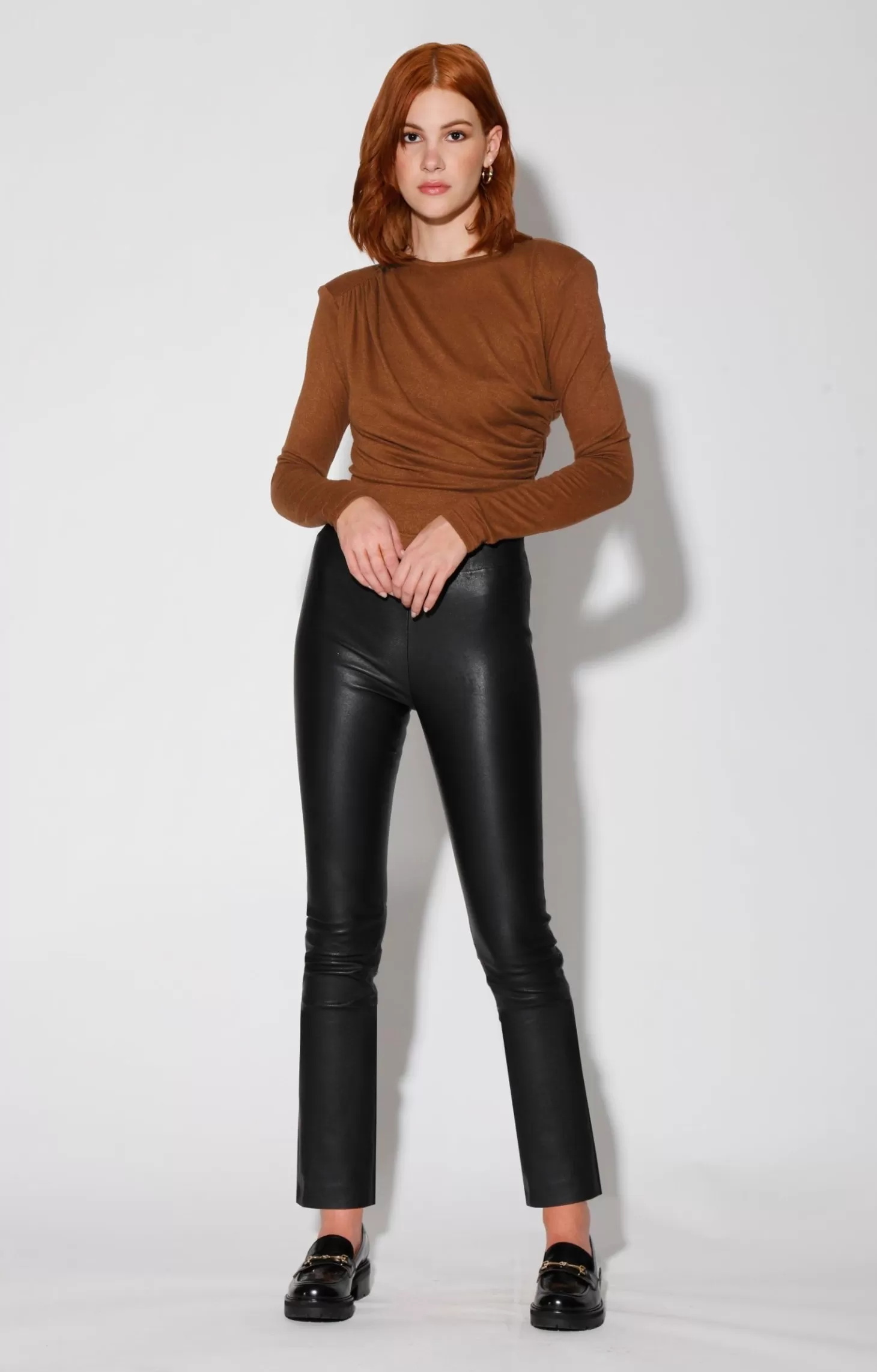 Karina Pant, Black-Stretch Leather>Walter Baker Sale