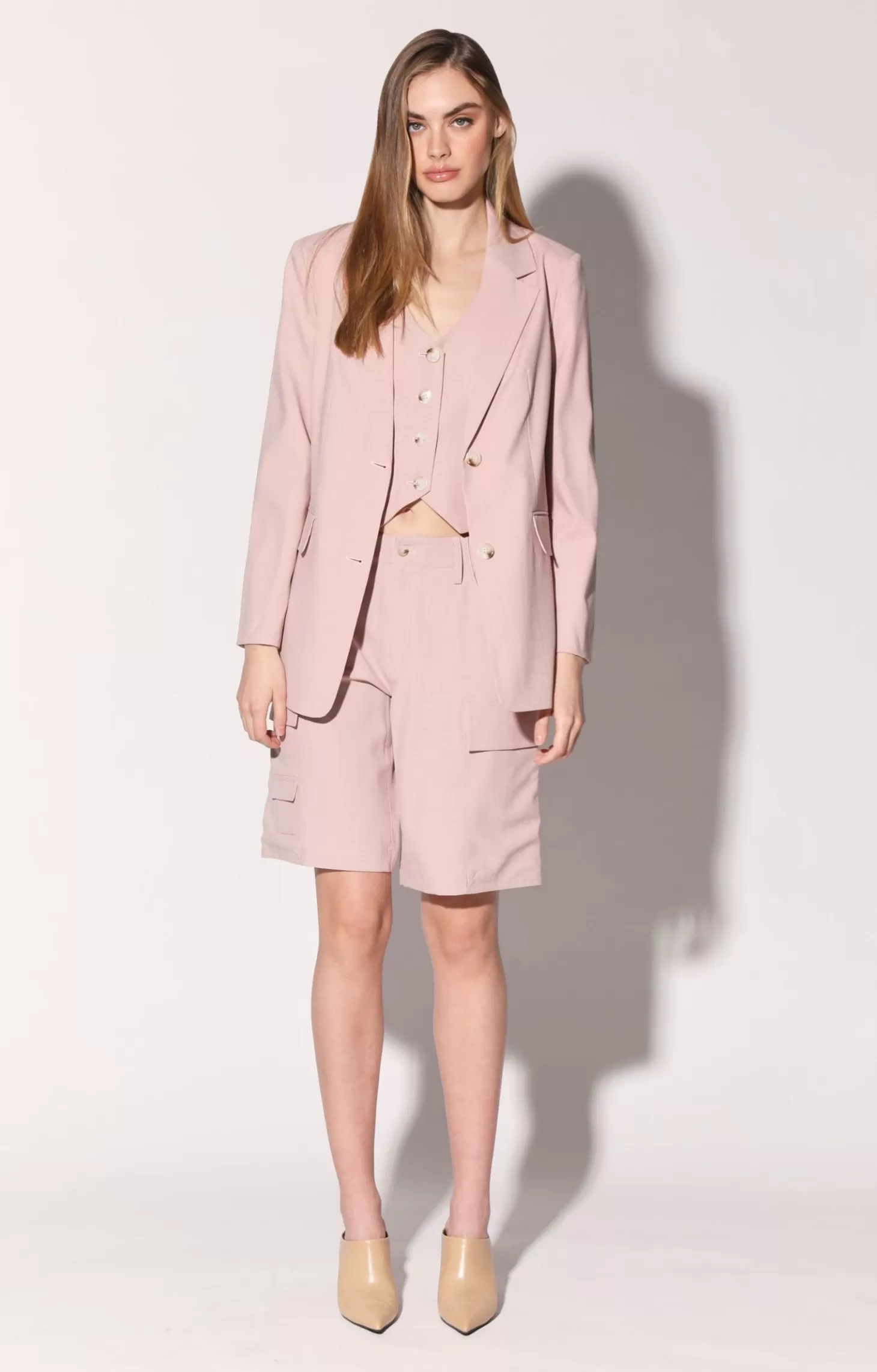 Kendrick Blazer, Cagney Stripe Blush>Walter Baker Discount