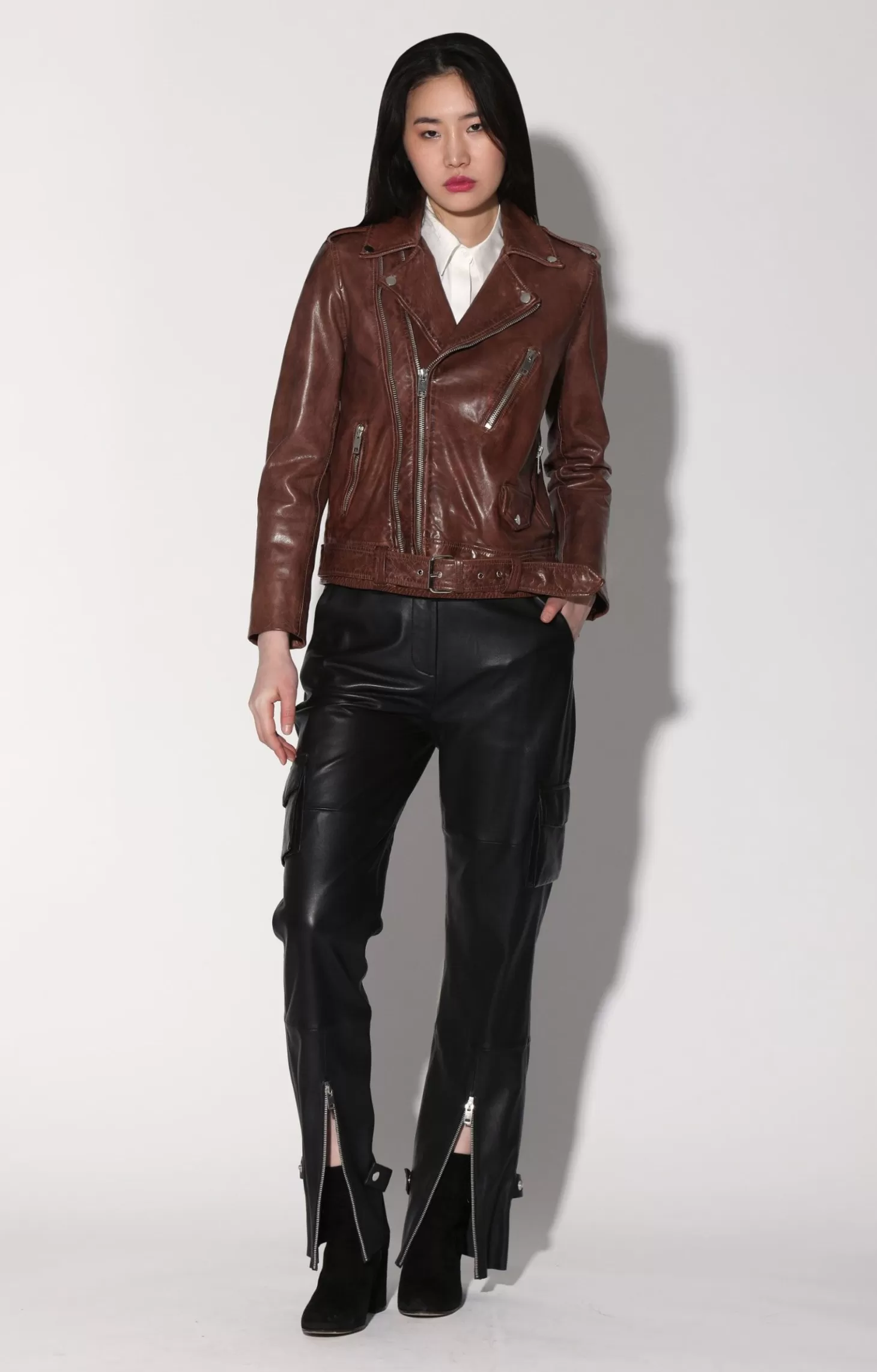 Kingsley Jacket, Walnut-Leather>Walter Baker Outlet