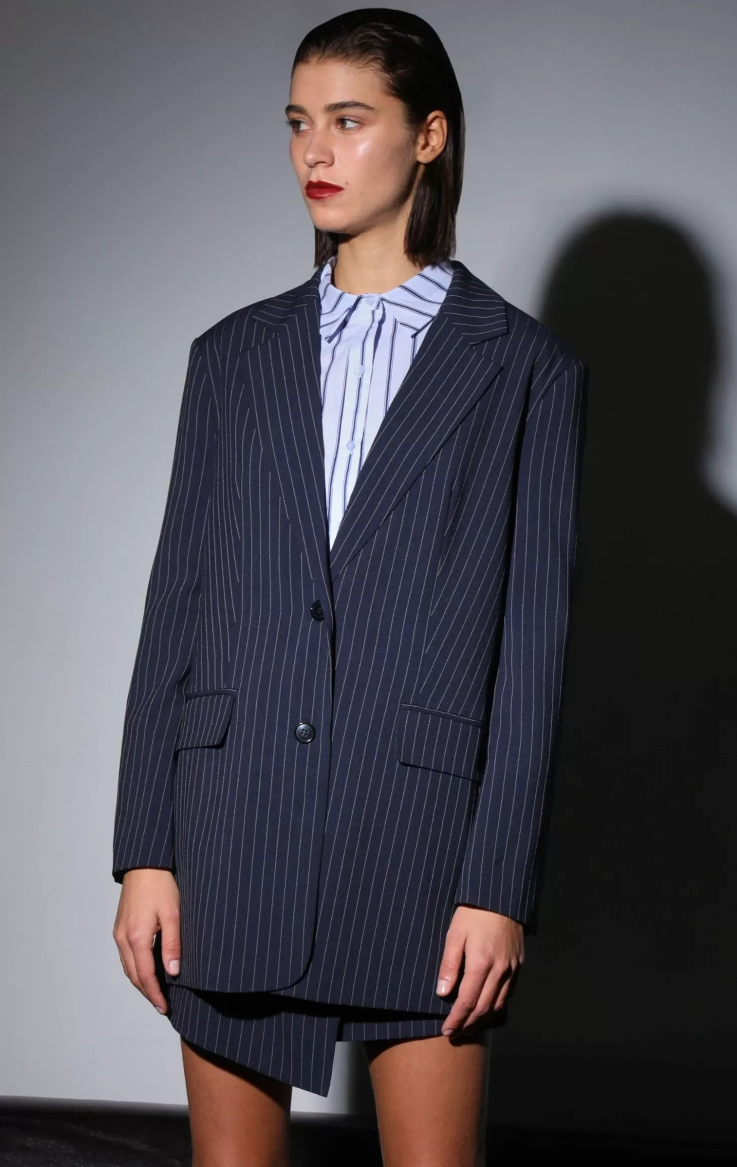 Kira Blazer, Cagney Pin Stripe>Walter Baker Best