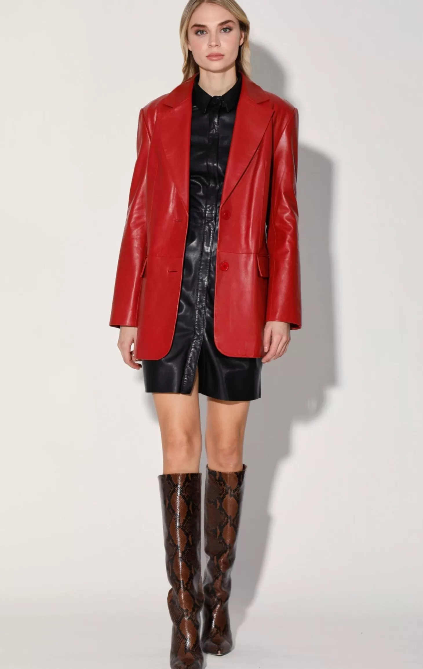 Kira Blazer, Red-Leather>Walter Baker Cheap