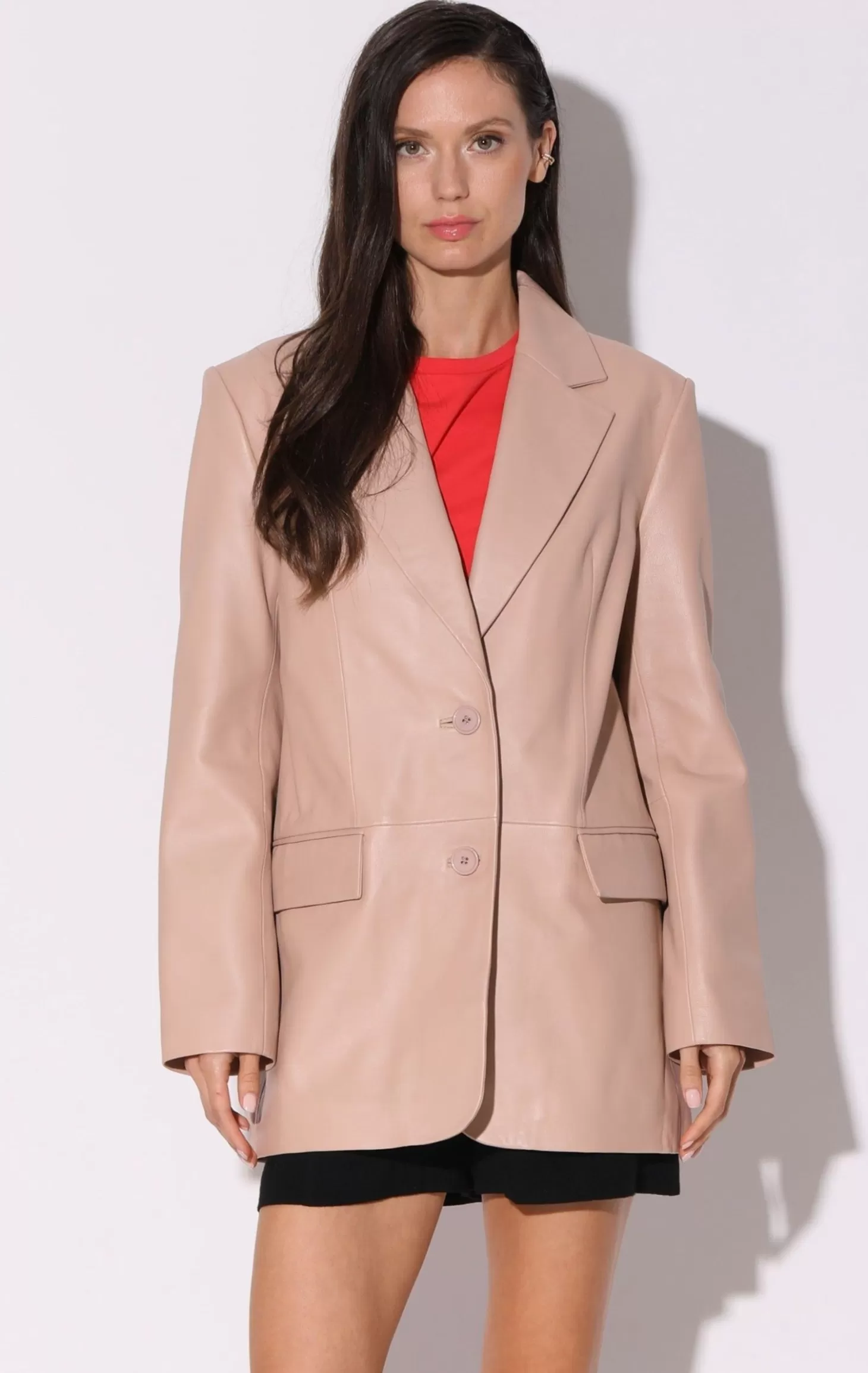 Kira Blazer, Rose Pink-Leather>Walter Baker Flash Sale