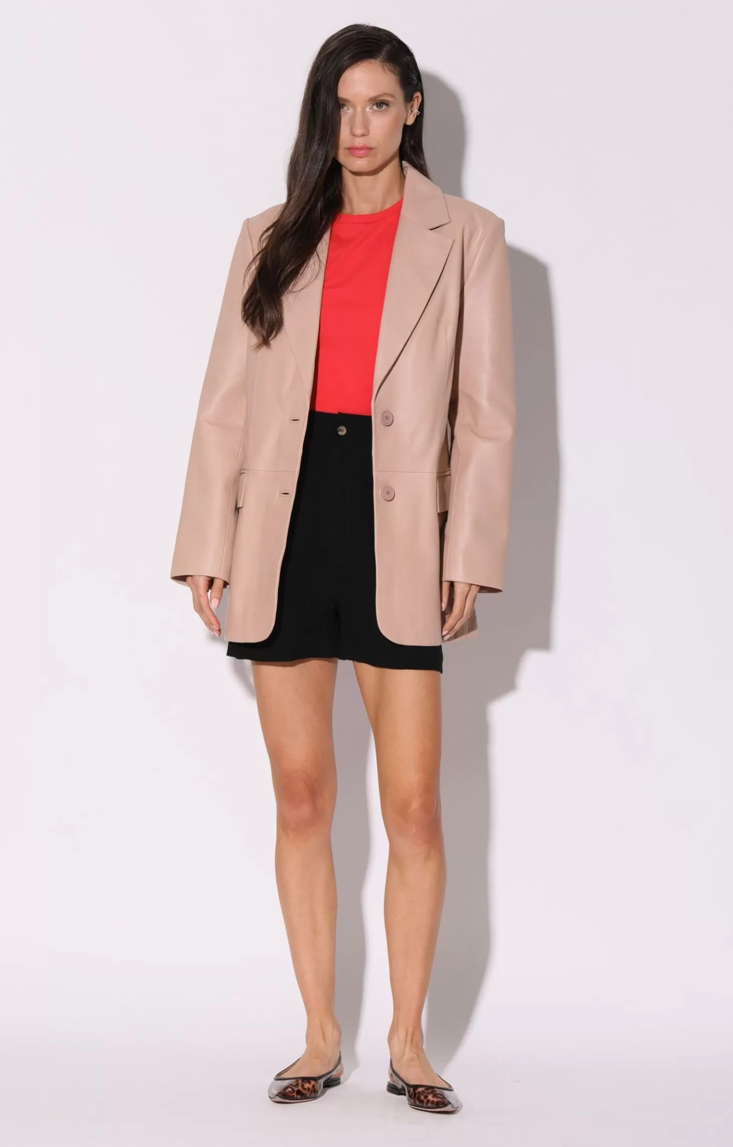 Kira Blazer, Rose Pink-Leather>Walter Baker Flash Sale