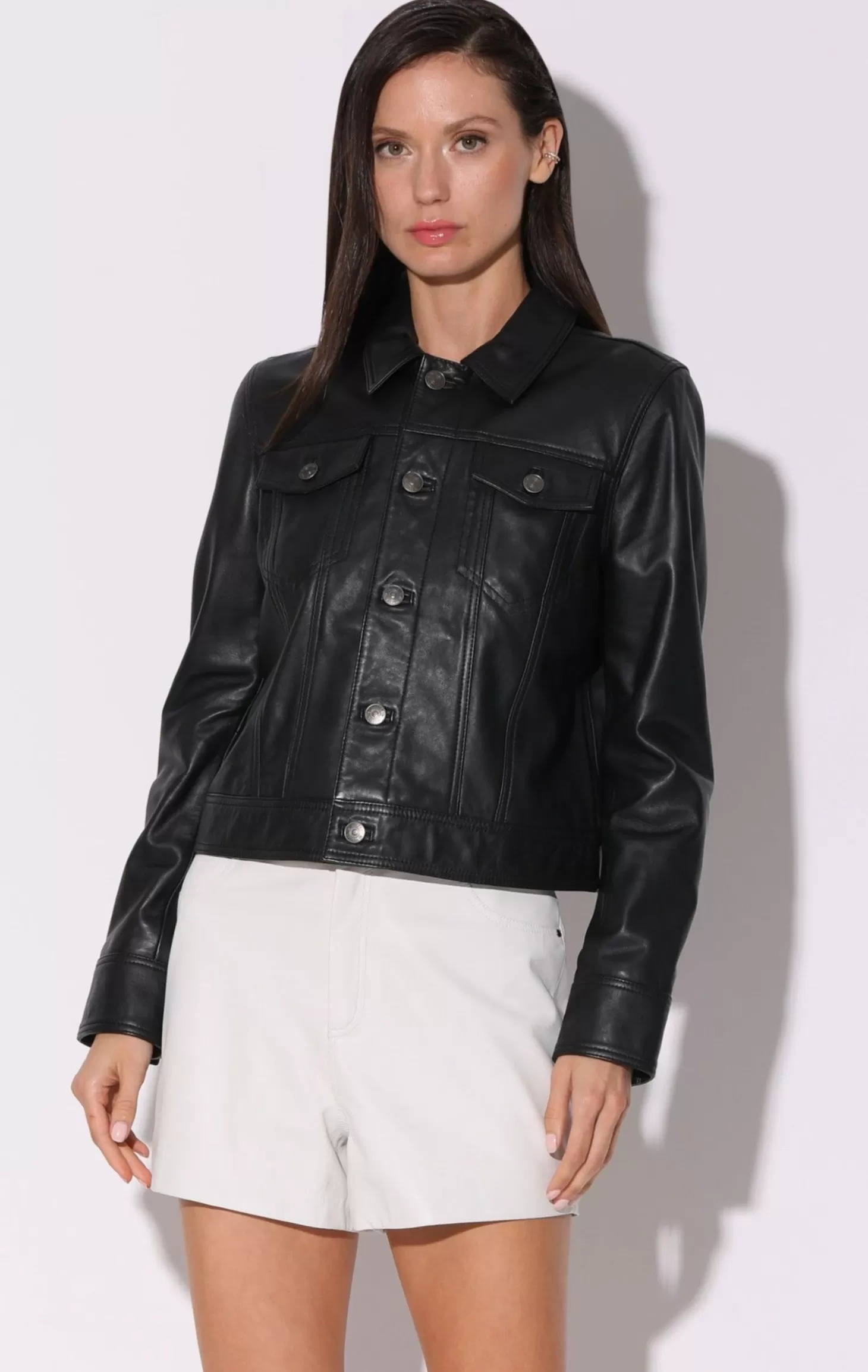 Laine Jacket, Black-Leather>Walter Baker Clearance