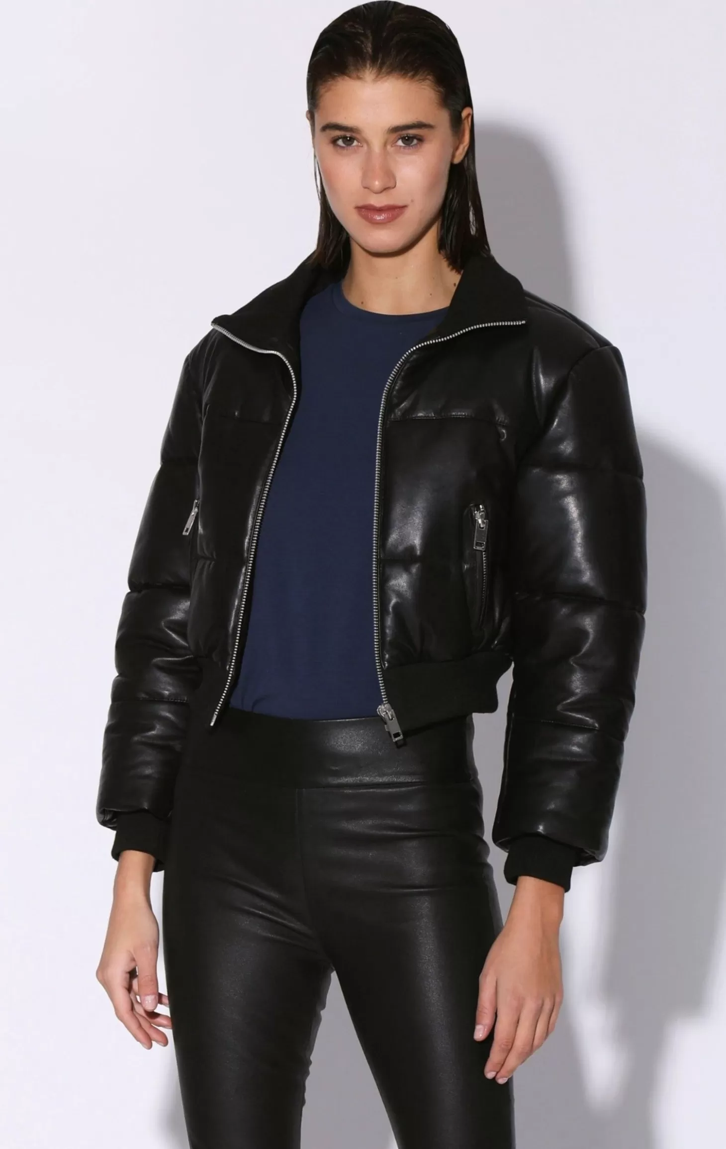 Laylah Jacket, Black-Leather>Walter Baker Clearance