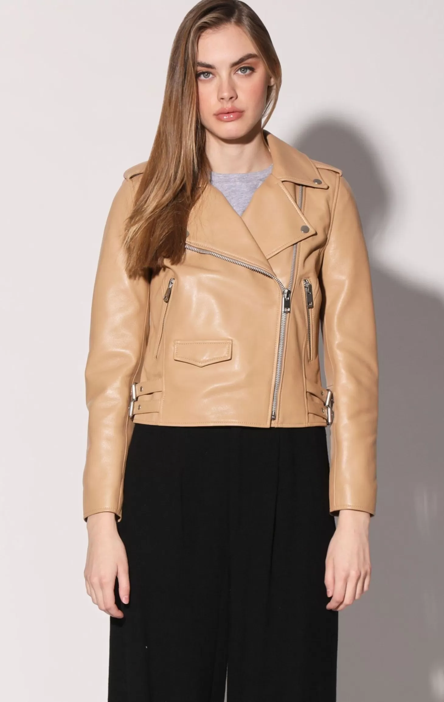 Liz Jacket, Latte-Leather>Walter Baker Best Sale