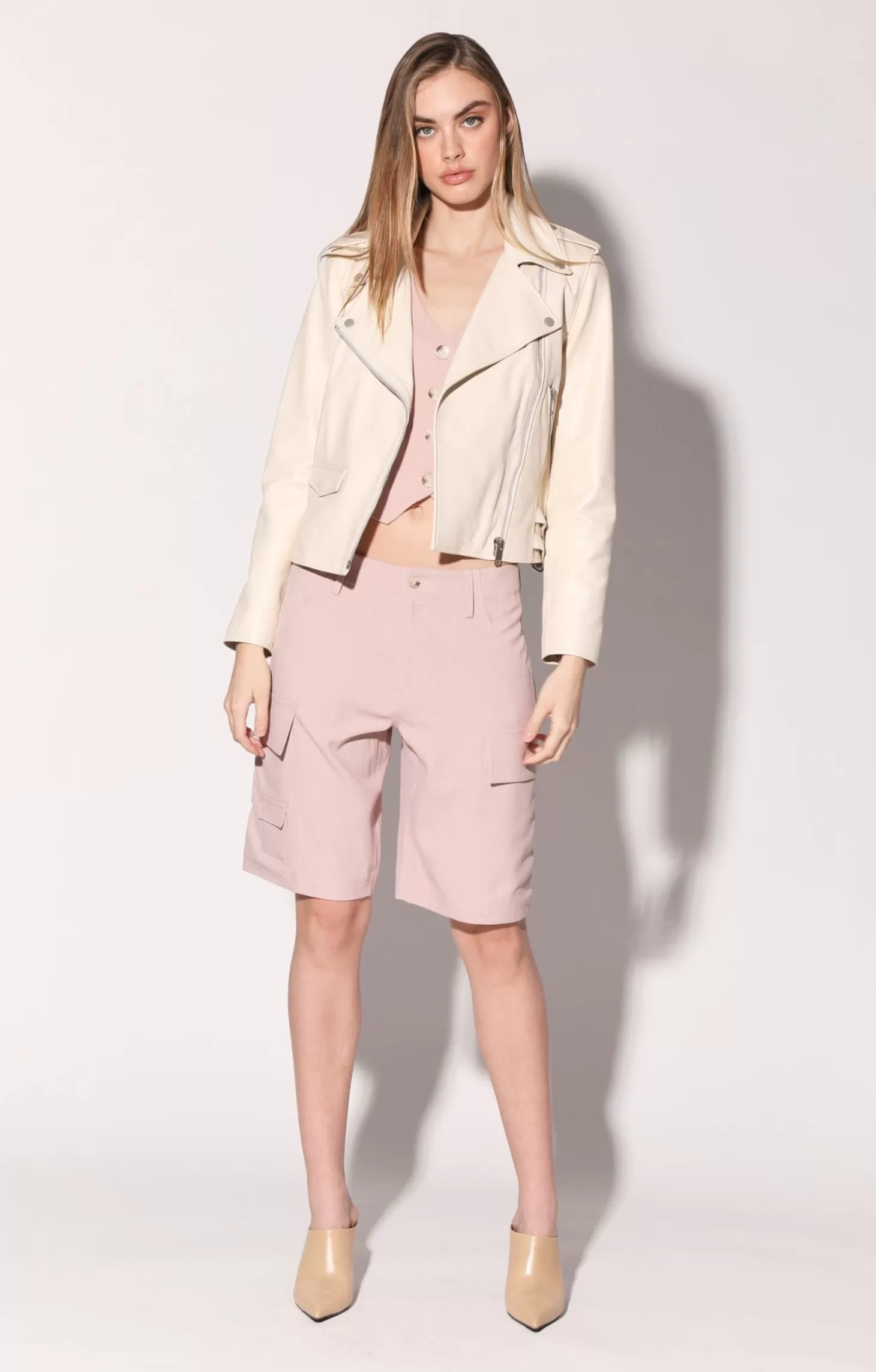 Liz Jacket, Oyster-Leather>Walter Baker Cheap