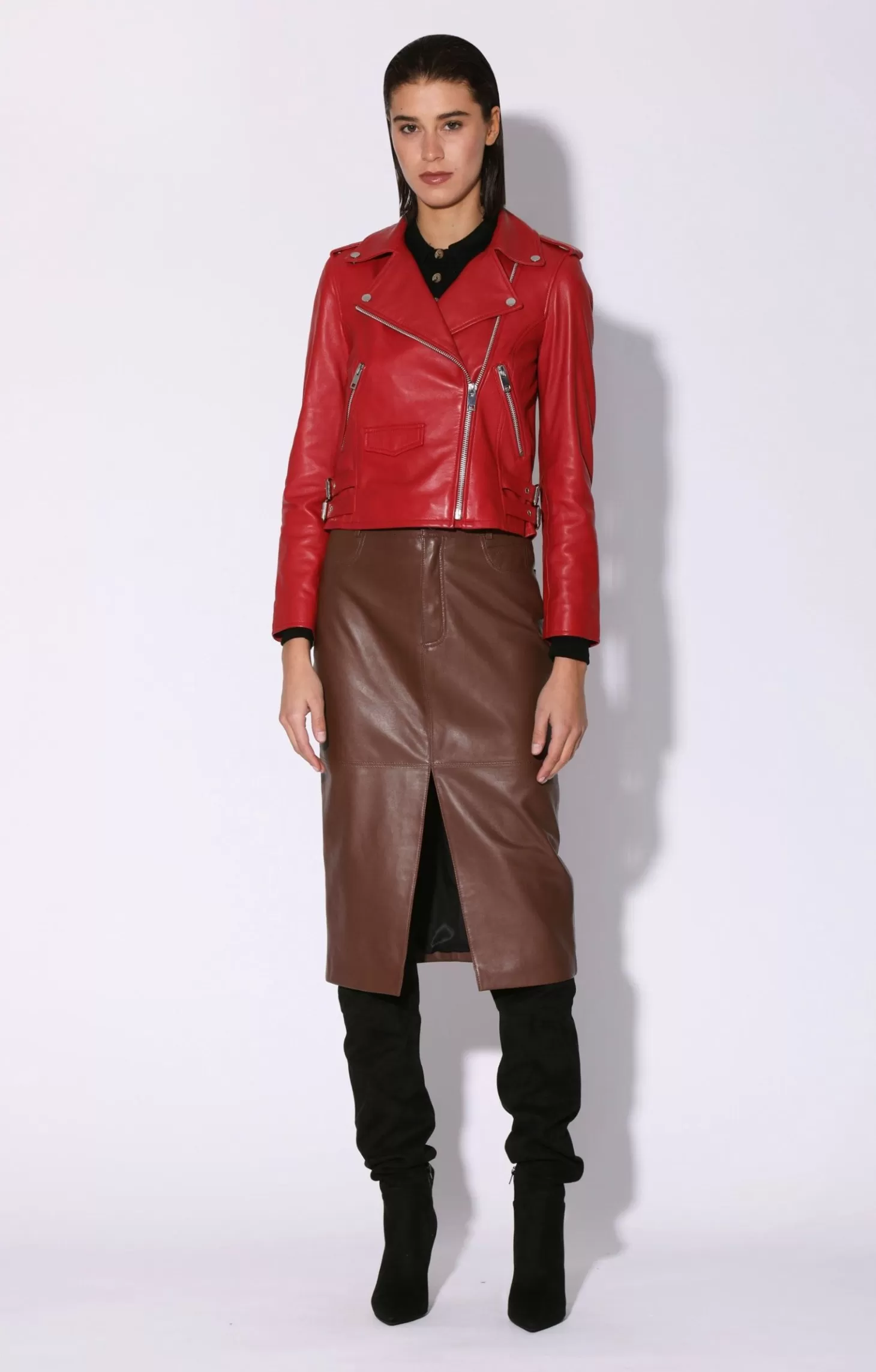 Liz Jacket, Red-Leather>Walter Baker Online