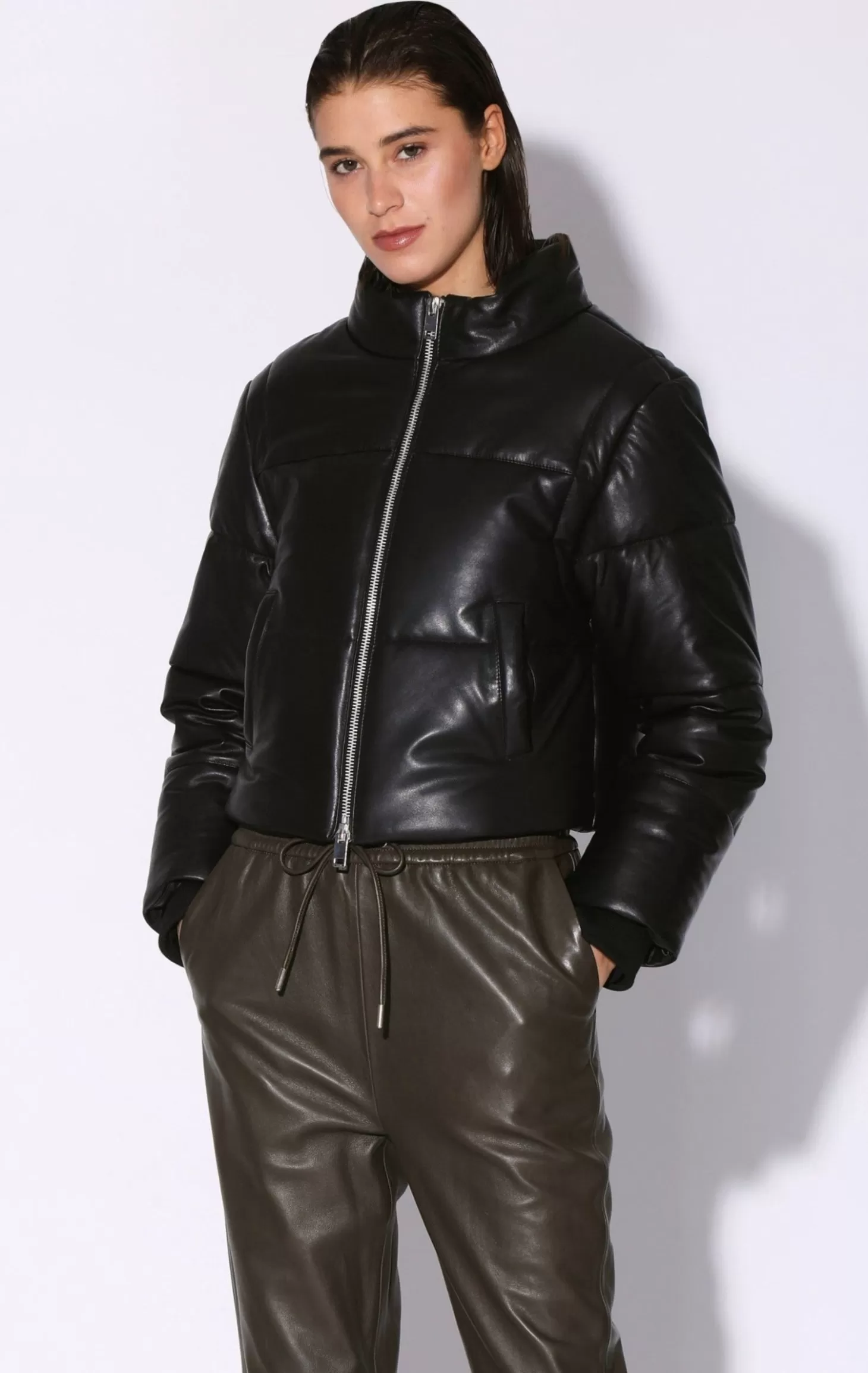 Lorenza Jacket, Black-Leather>Walter Baker Shop