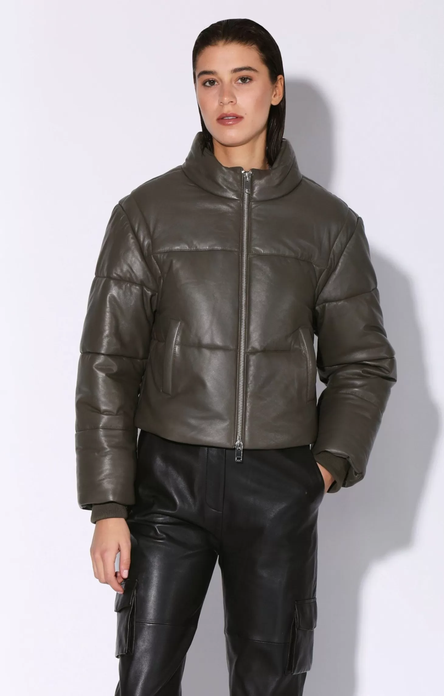 Lorenza Jacket, Moss-Leather>Walter Baker Flash Sale