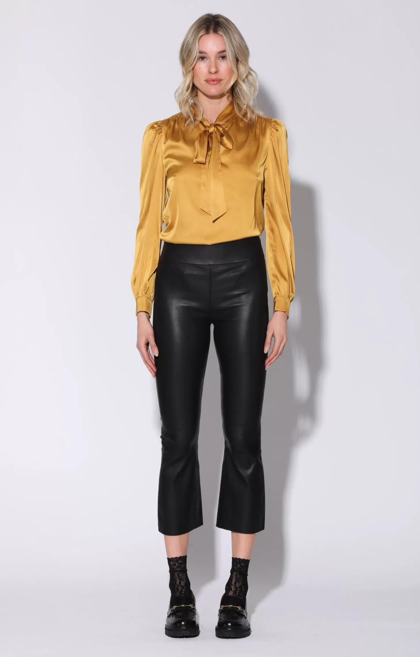 Luisa Pant, Black-Stretch Leather>Walter Baker Hot