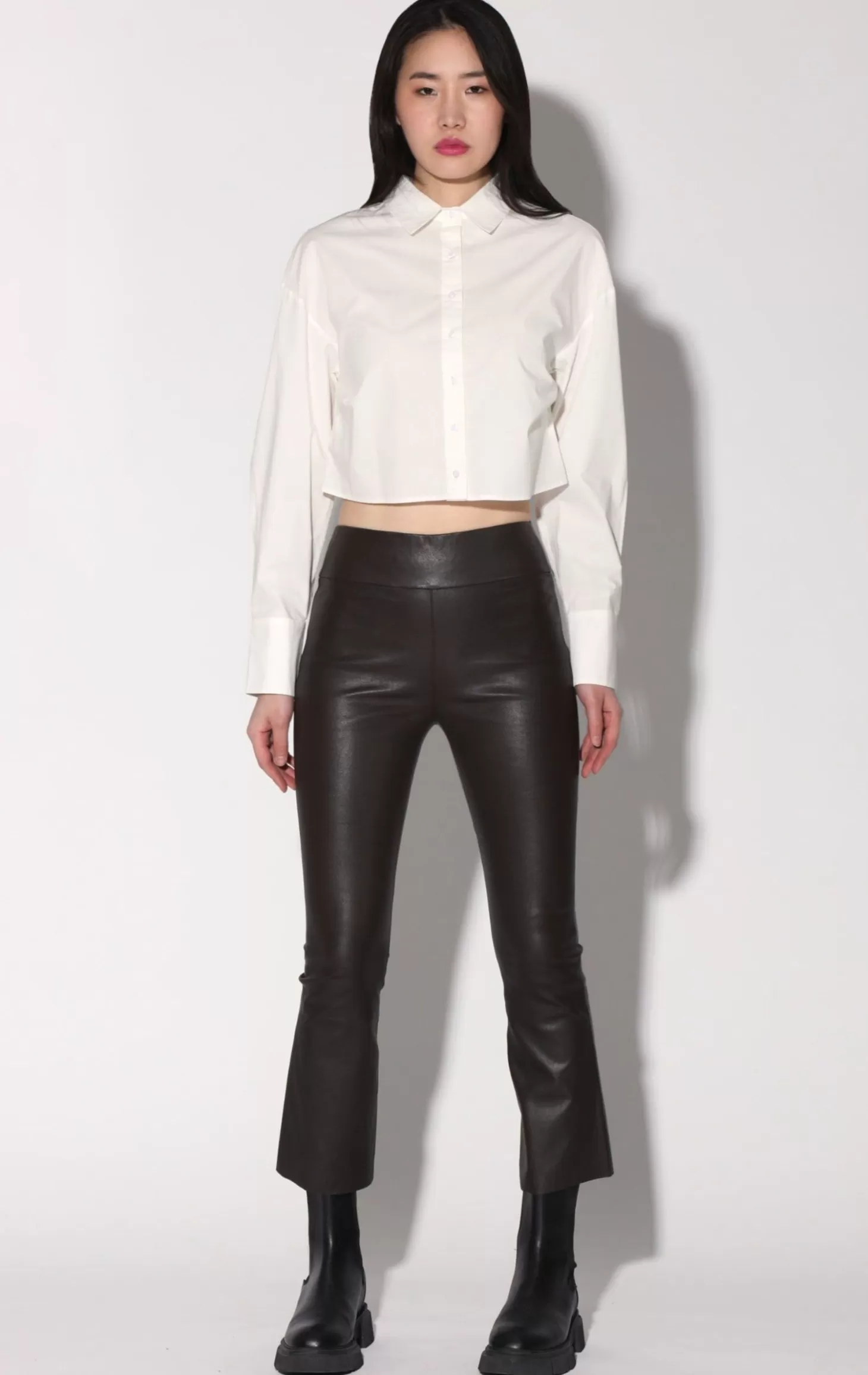 Luisa Pant, Mocha-Stretch Leather>Walter Baker Best Sale