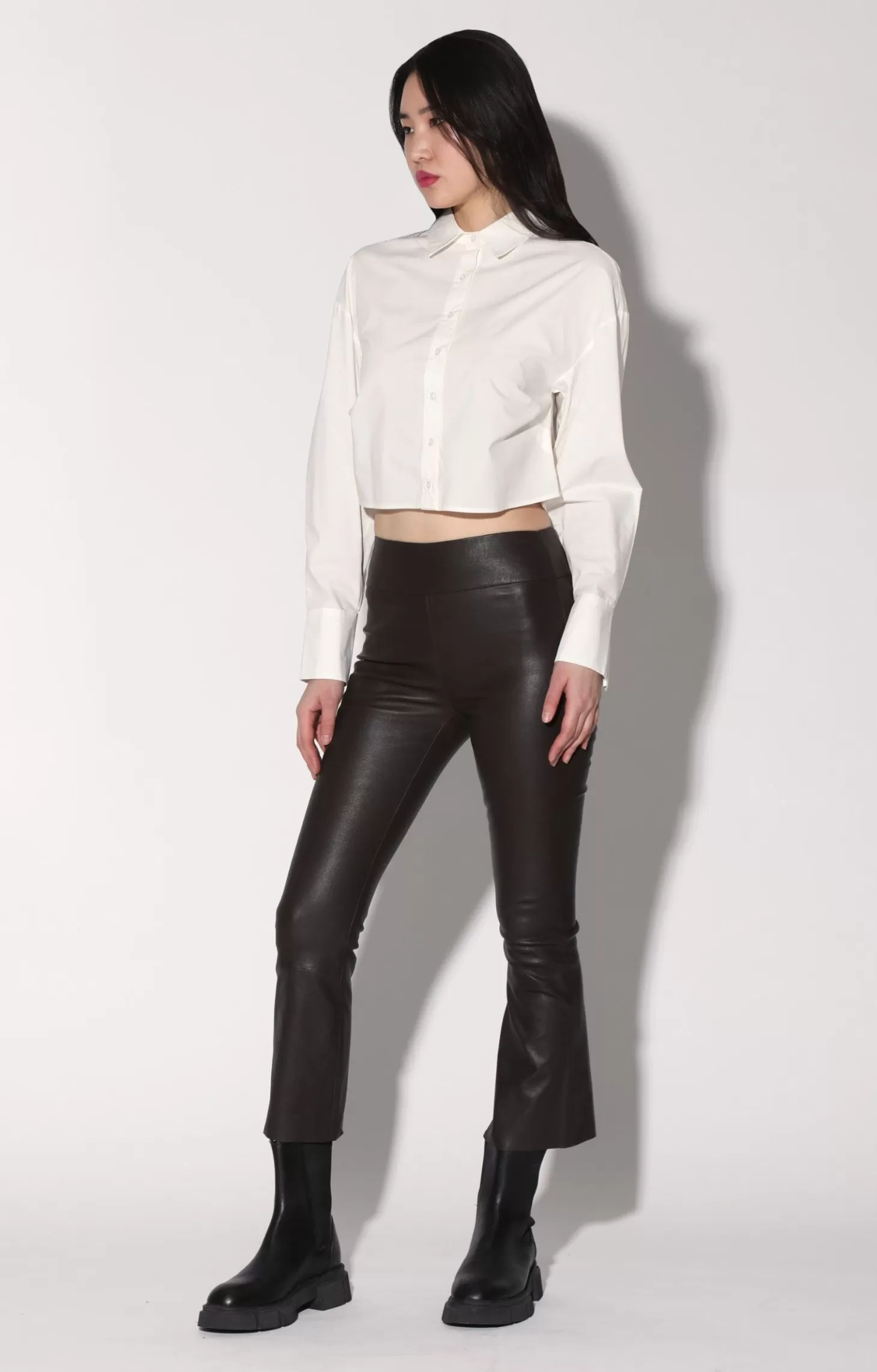 Luisa Pant, Mocha-Stretch Leather>Walter Baker Best Sale