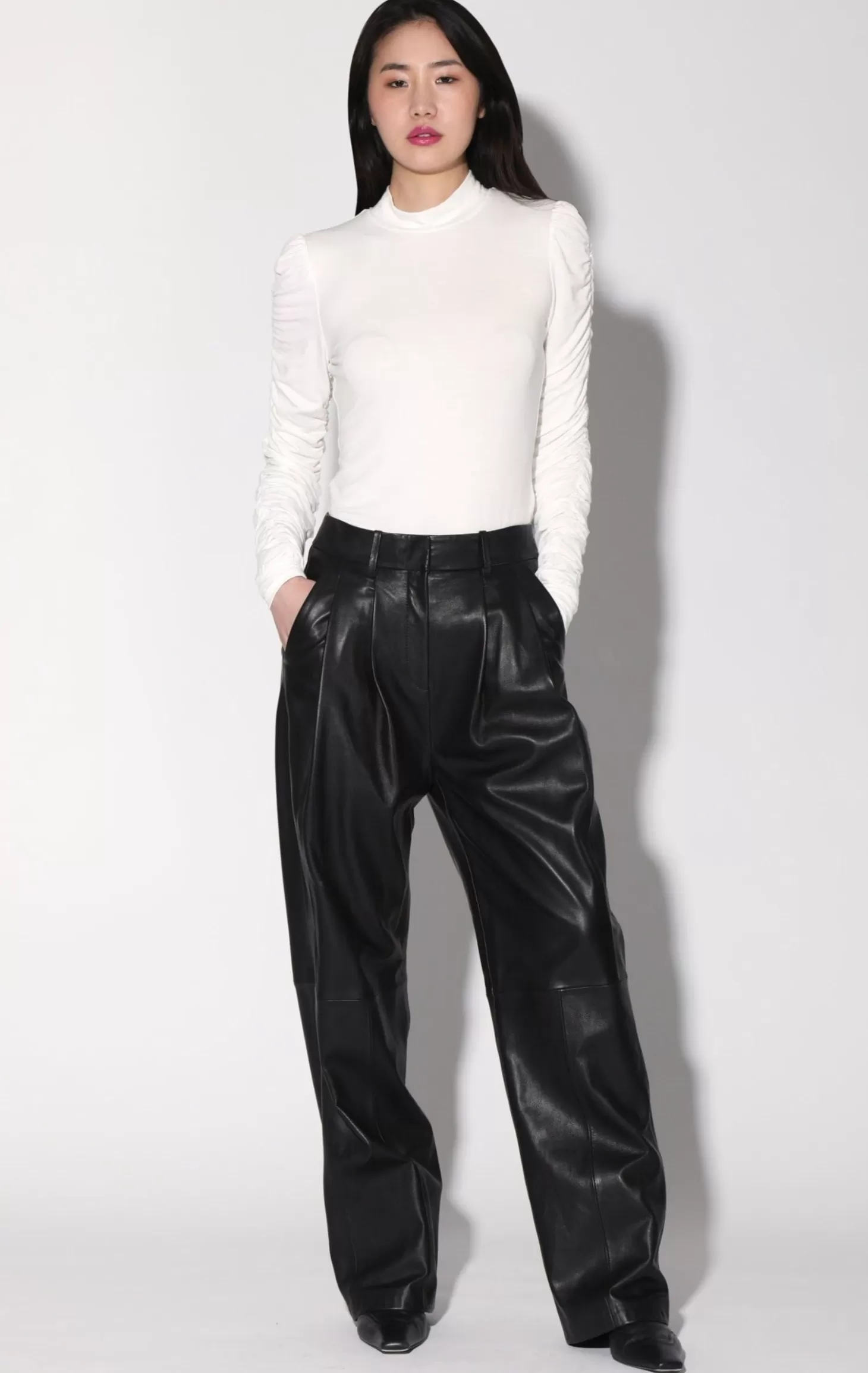 Luka Pant, Black-Leather>Walter Baker Flash Sale