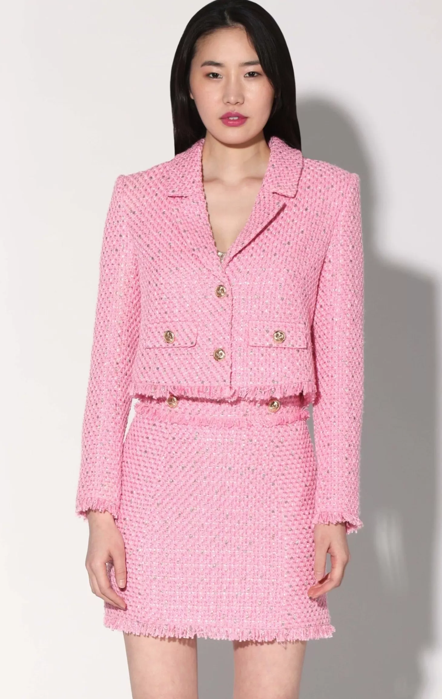 Lyona Jacket, Paris Pink Tweed>Walter Baker Store