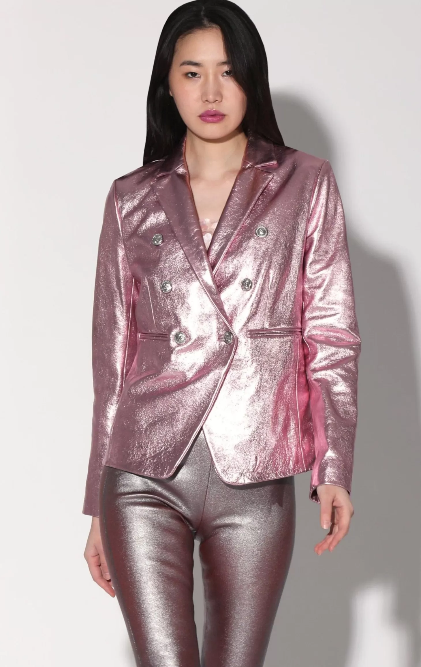 Marley Blazer, Pink Frost Metallic-Leather>Walter Baker Discount