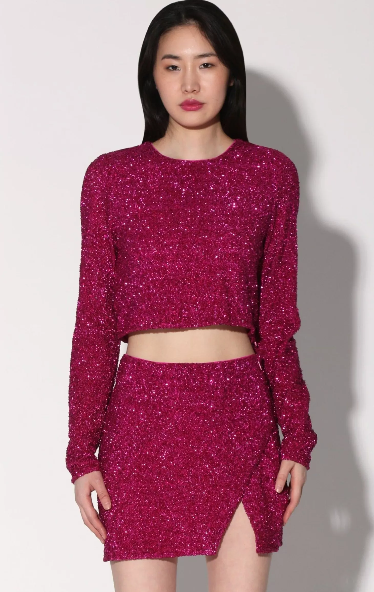 Megan Top, Magenta Rush Sequin>Walter Baker Store