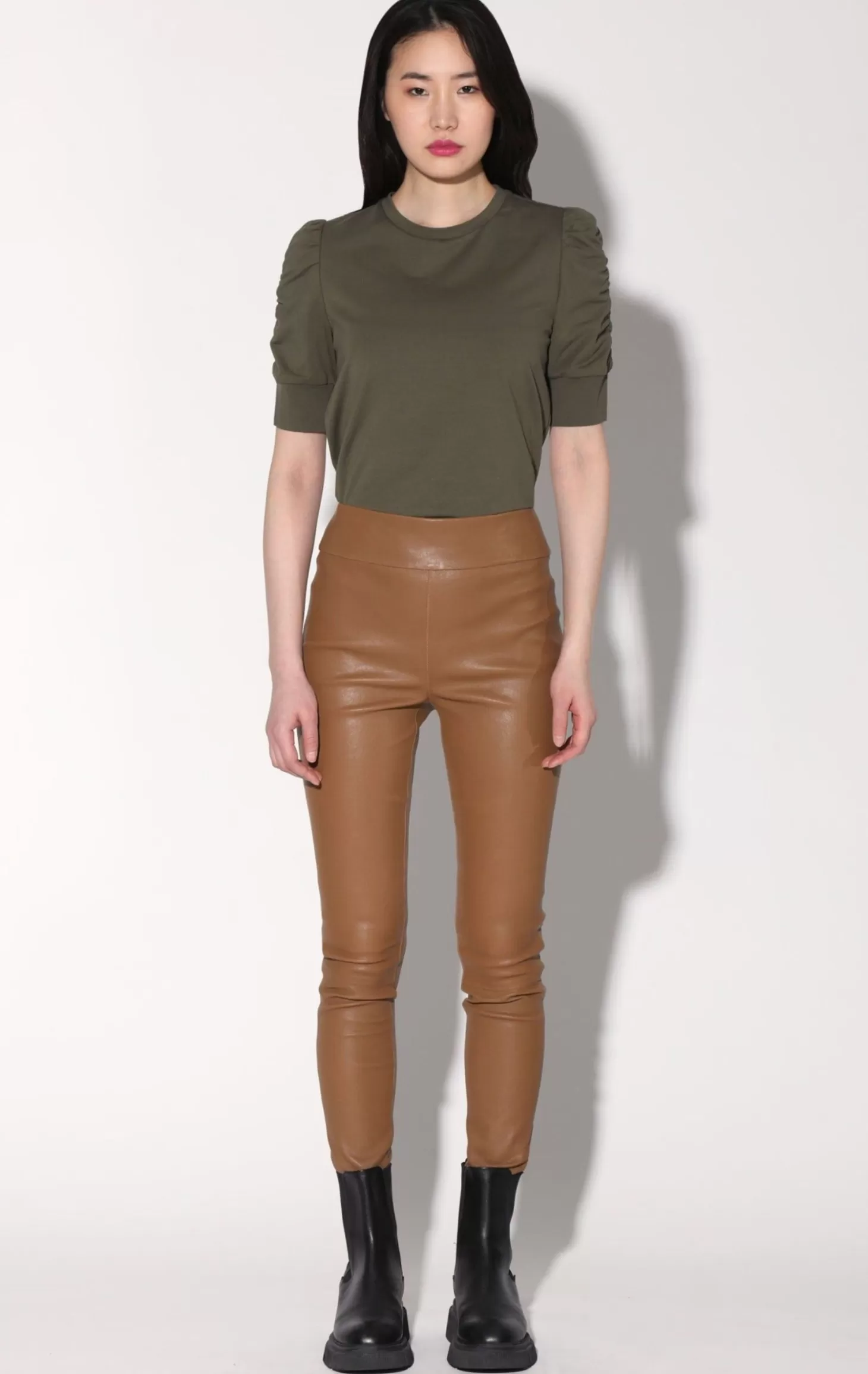 Raquelle Pant, Camel-Stretch Leather>Walter Baker Shop