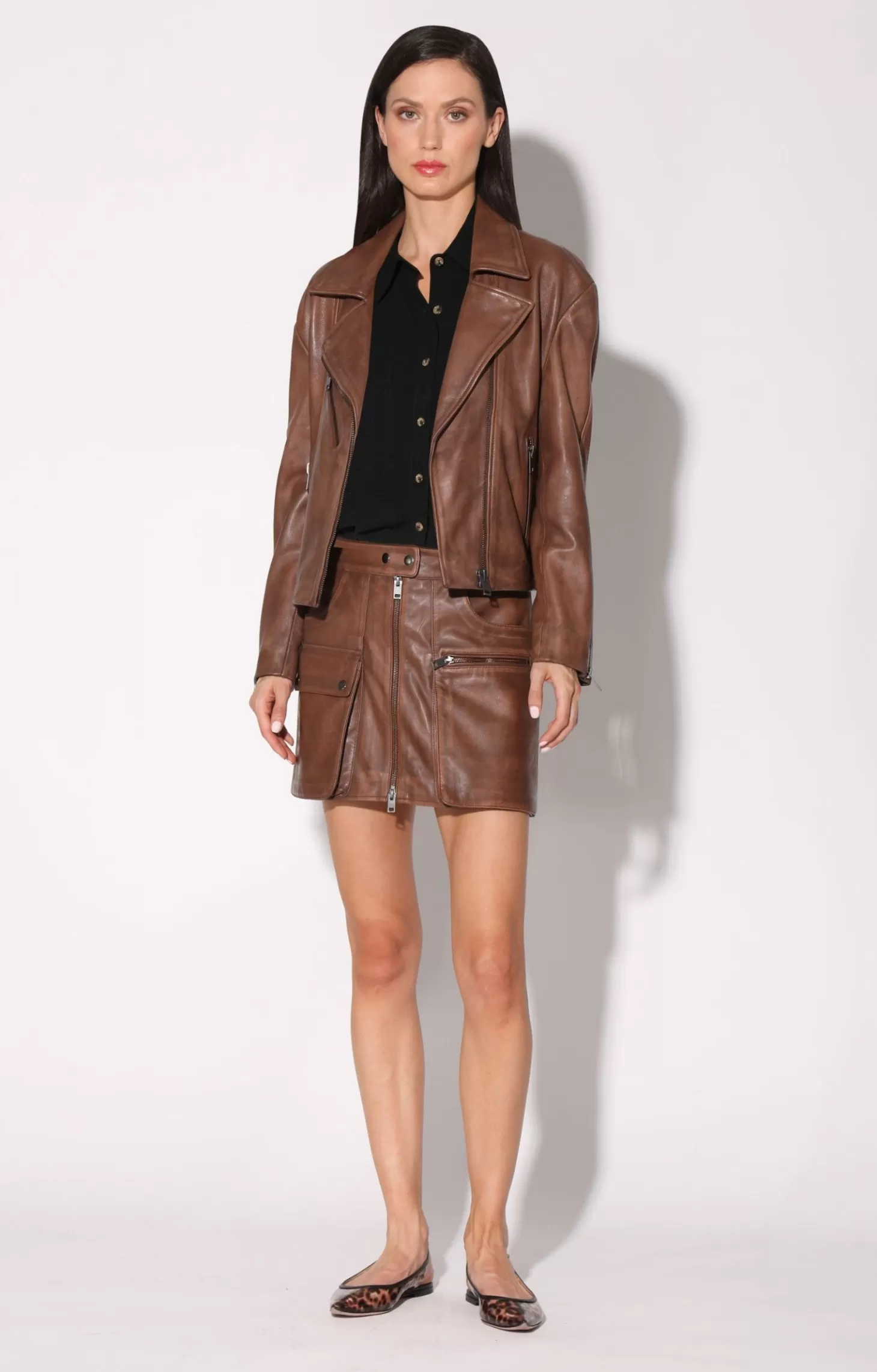 Sammy Jacket, Teak-Leather>Walter Baker Store