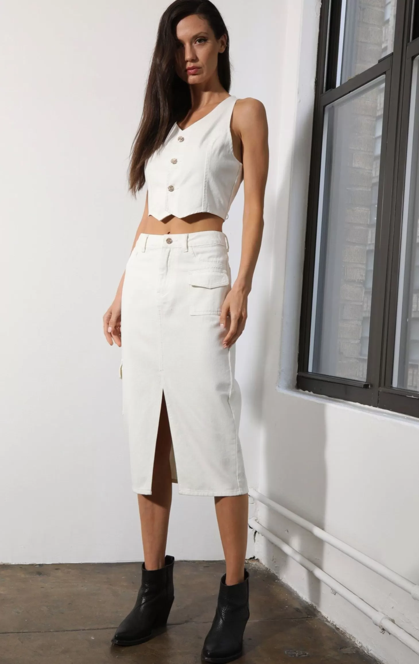 Selene Skirt, White>Walter Baker Best Sale