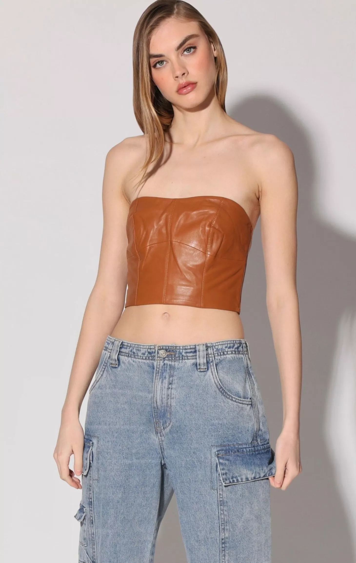 Tanvi Top, Camel-Leather>Walter Baker Cheap