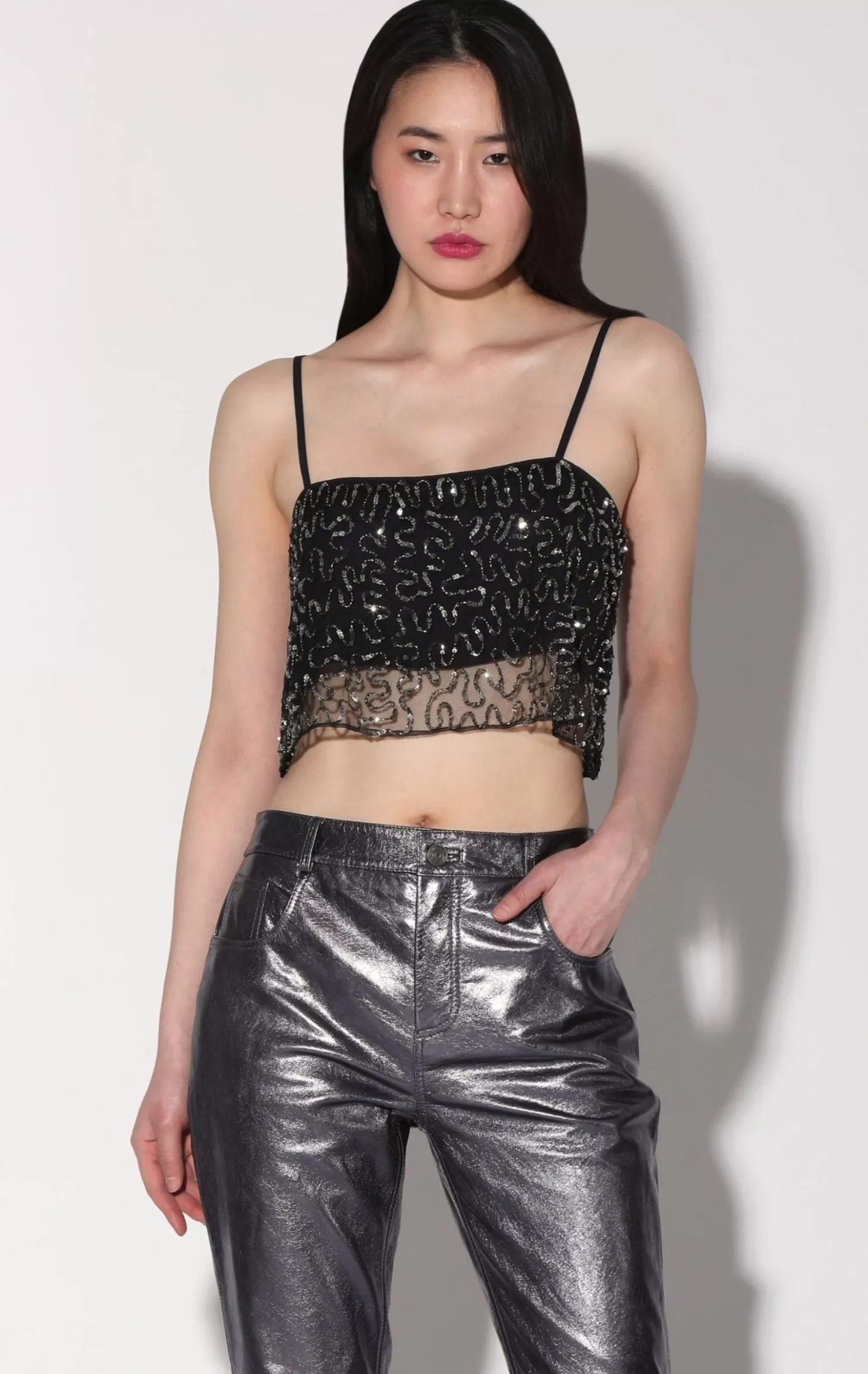 Tiana Top, Swirl Sequin>Walter Baker Discount