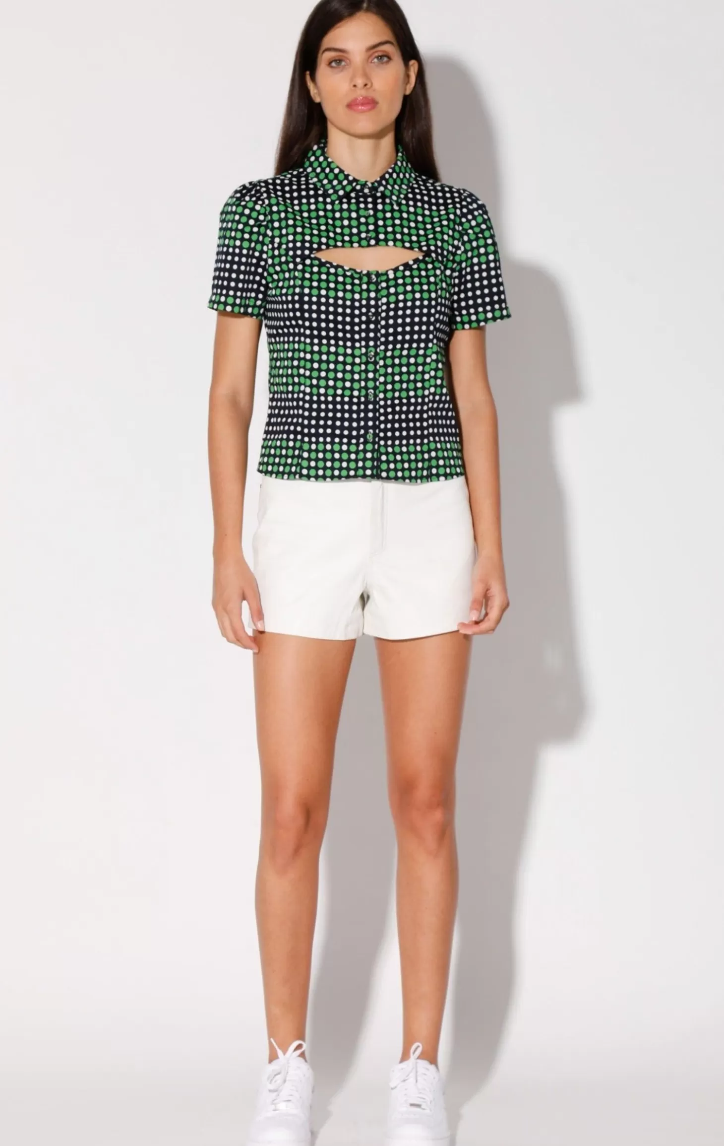 Trisha Top, Dot Mirage-Cotton Sateen>Walter Baker Shop